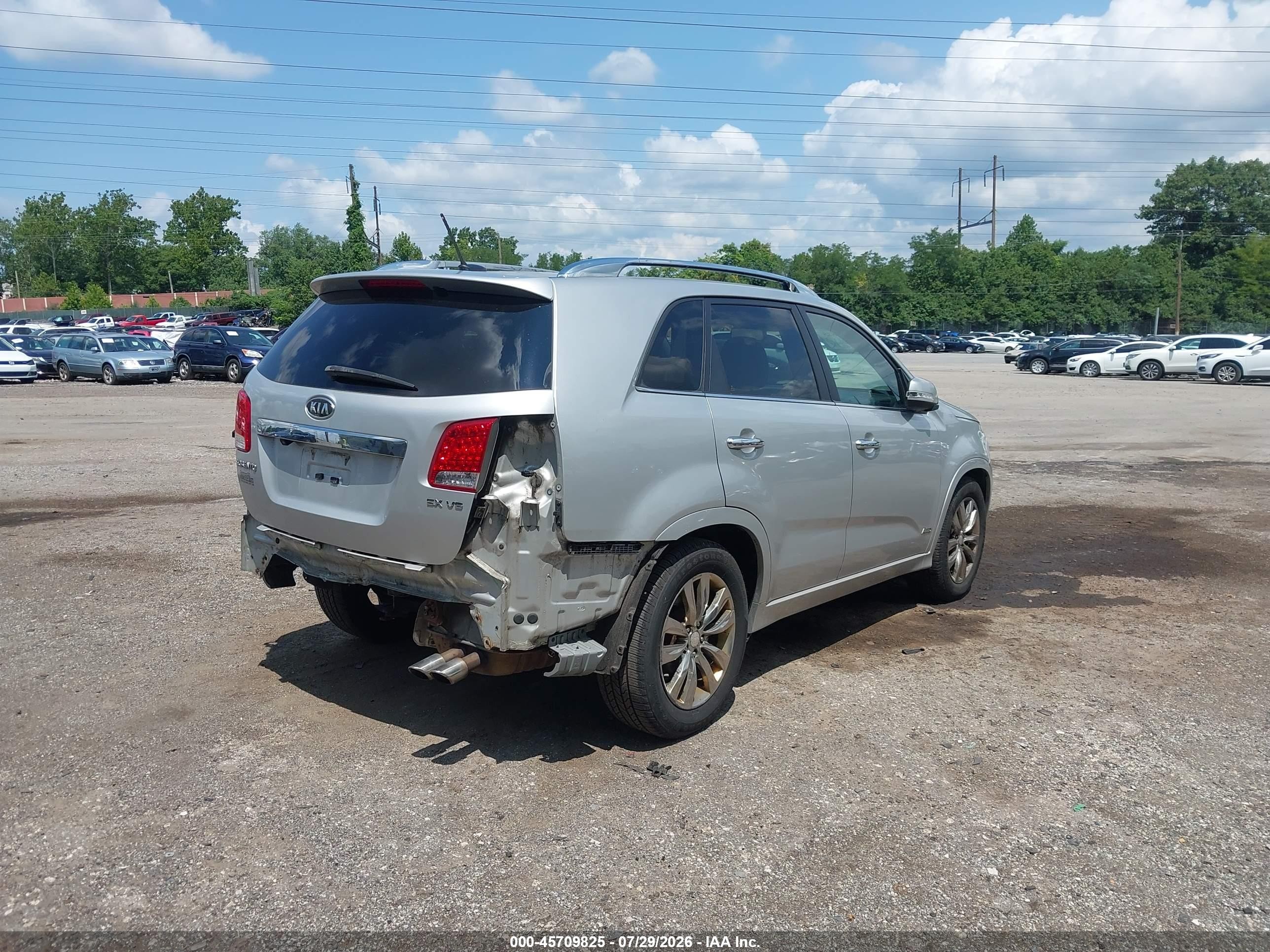 2013 Kia Sorento Sx V6 Silver vin: 5XYKWDA25DG384856