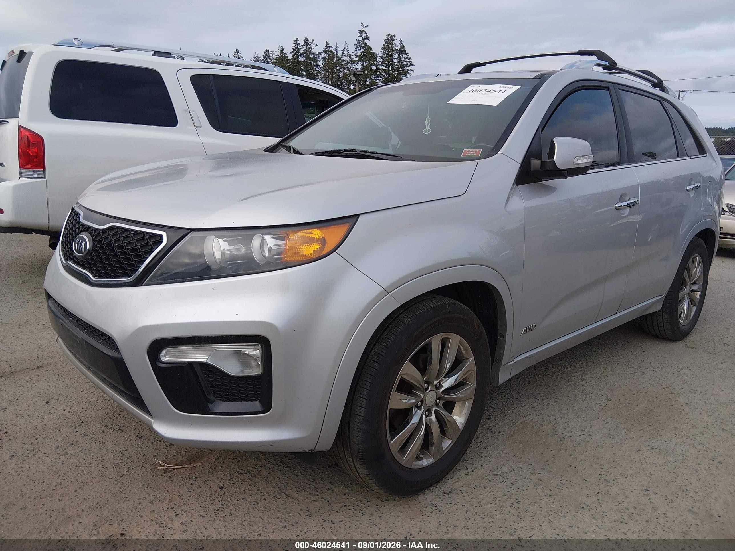 2013 Kia Sorento Sx V6 Silver vin: 5XYKWDA25DG399891