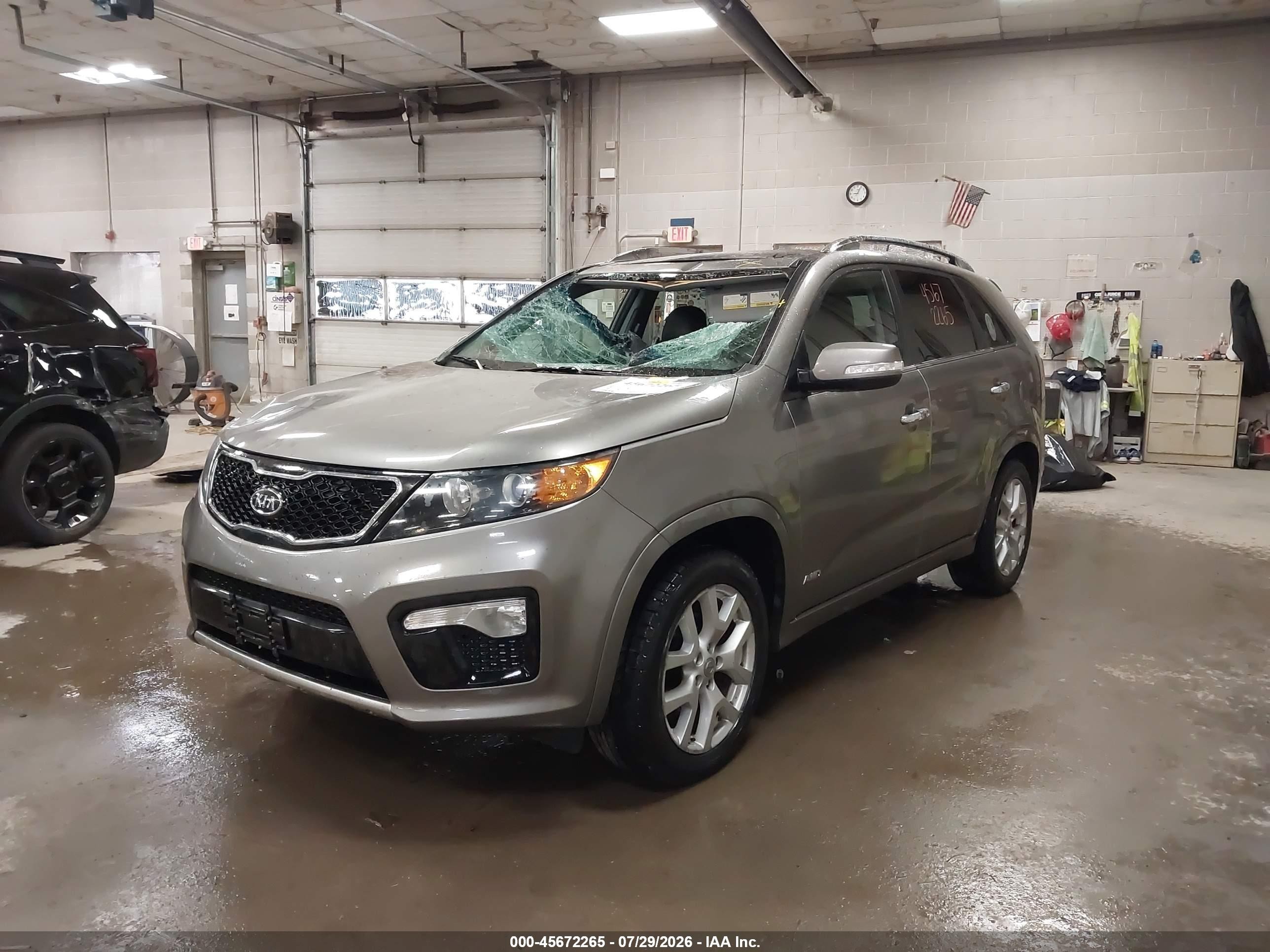 2013 Kia Sorento Sx V6 Gray vin: 5XYKWDA25DG415071