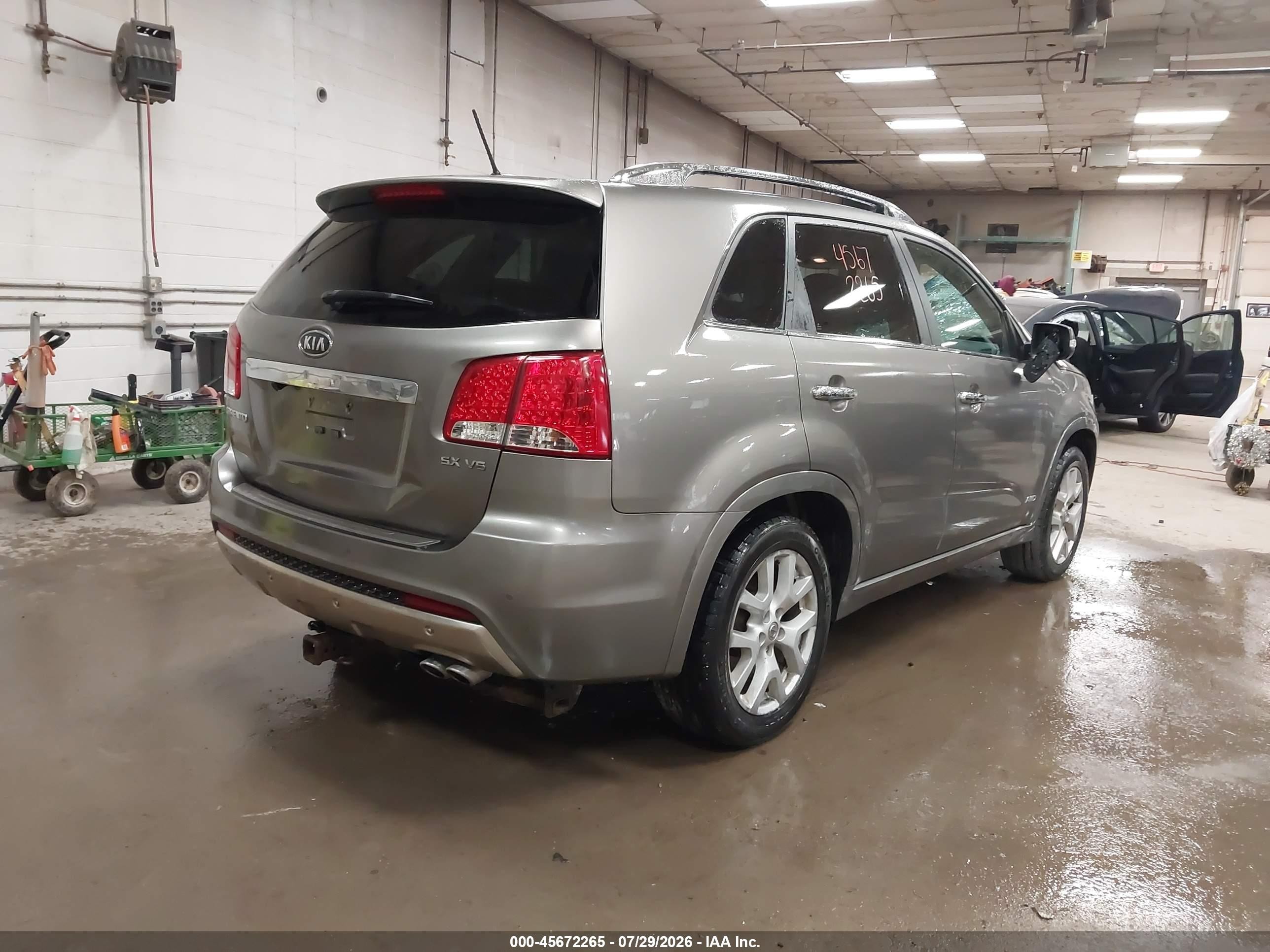 2013 Kia Sorento Sx V6 Gray vin: 5XYKWDA25DG415071