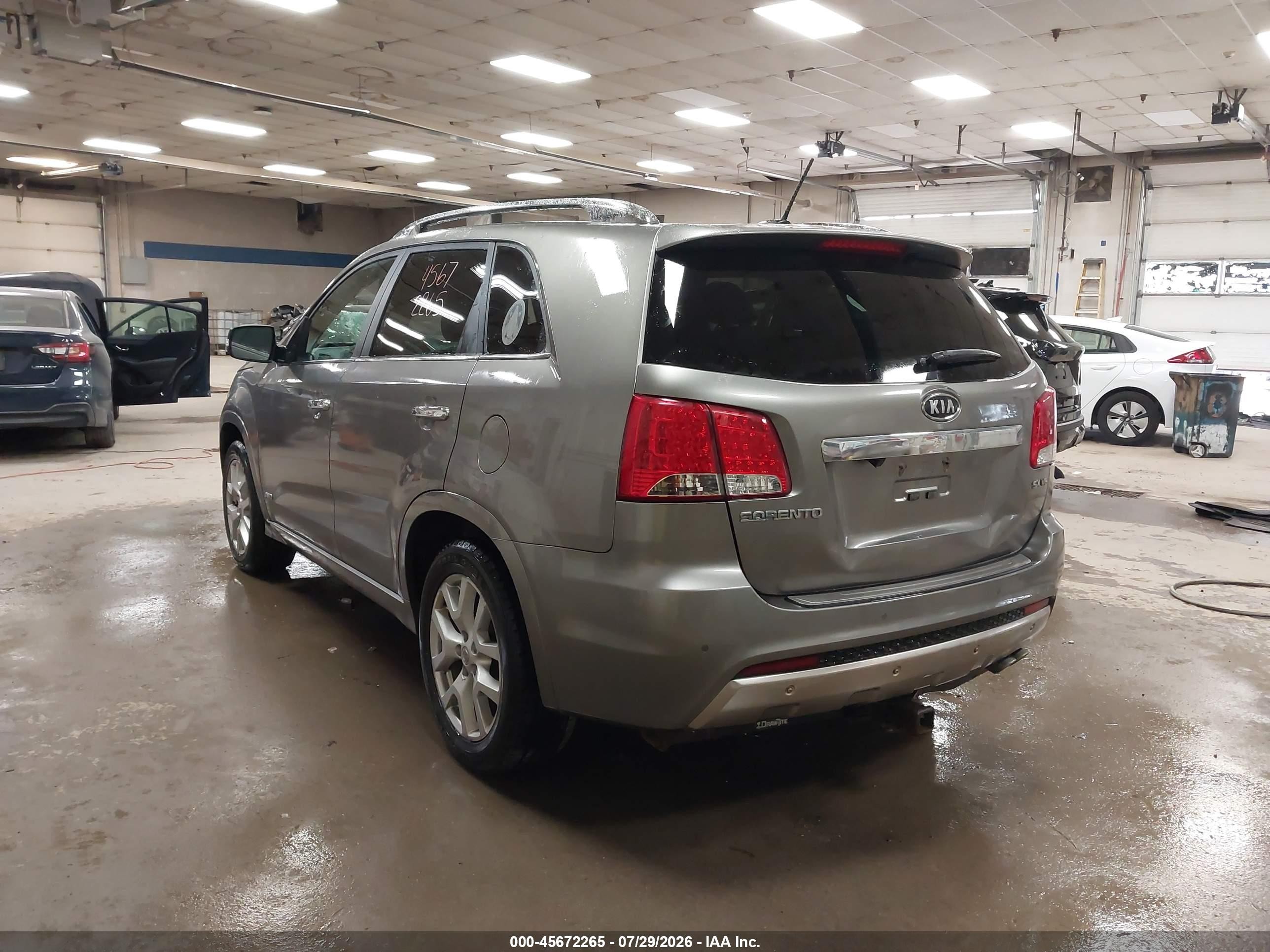 2013 Kia Sorento Sx V6 Gray vin: 5XYKWDA25DG415071