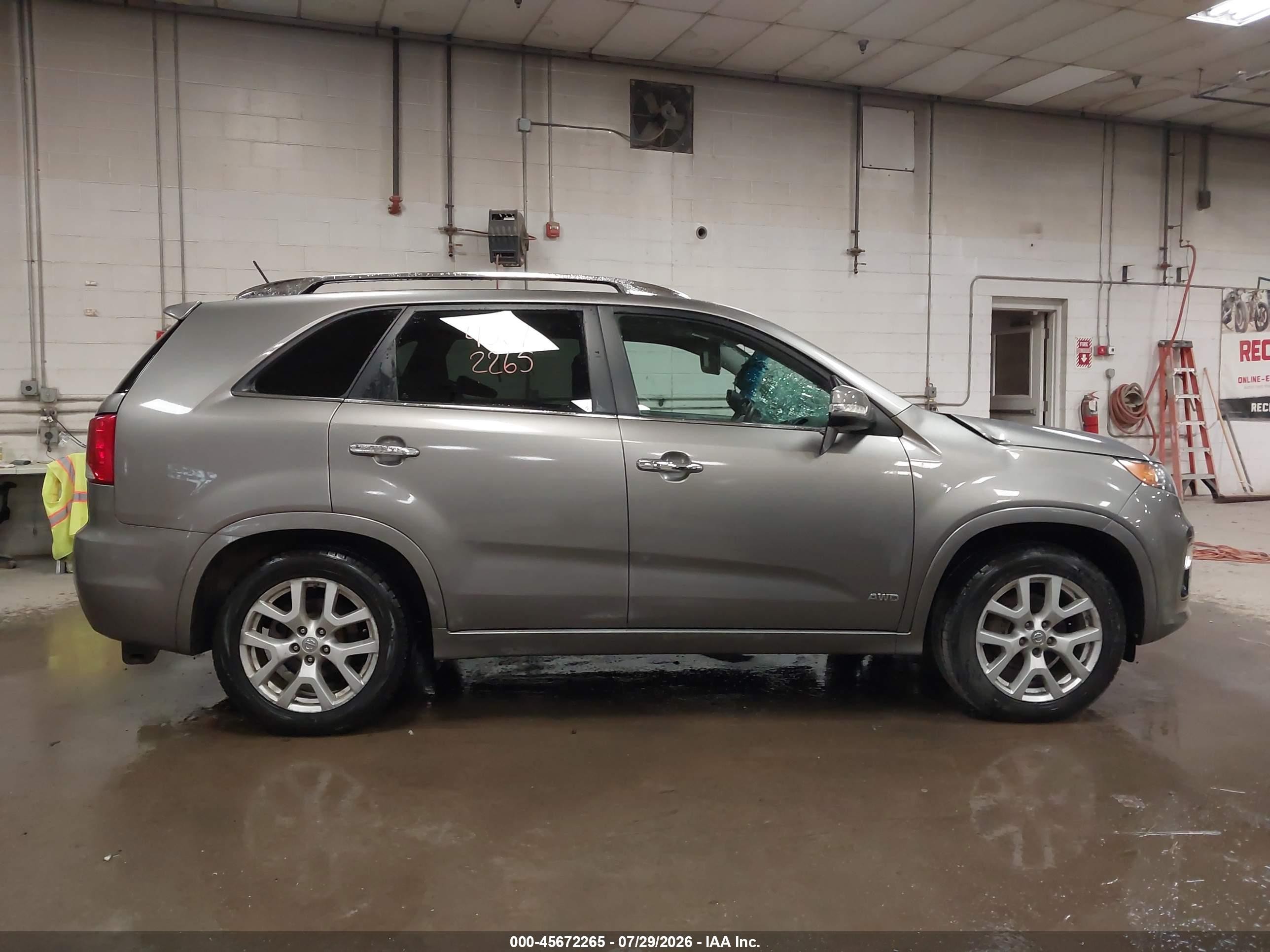 2013 Kia Sorento Sx V6 Gray vin: 5XYKWDA25DG415071