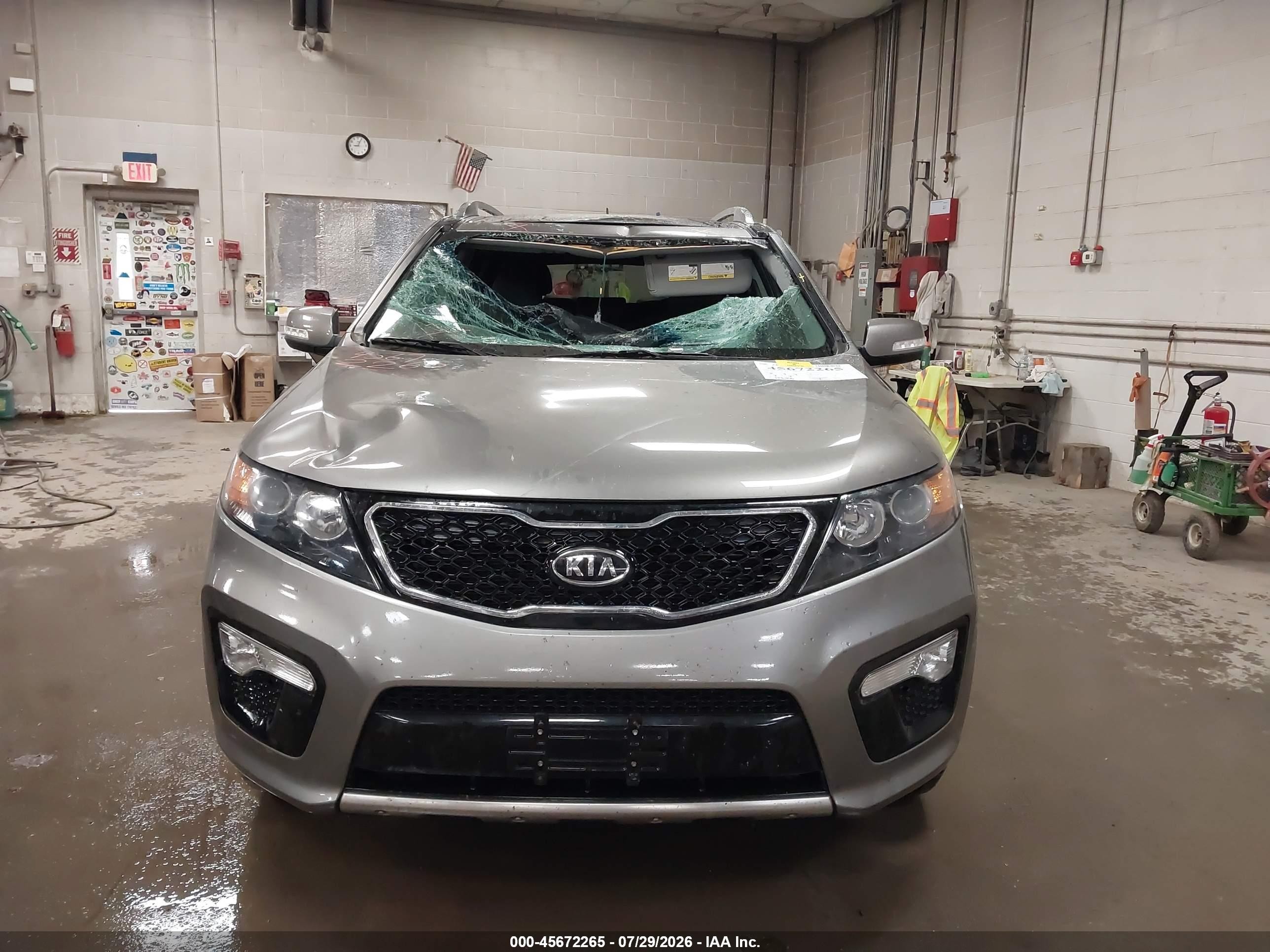 2013 Kia Sorento Sx V6 Gray vin: 5XYKWDA25DG415071