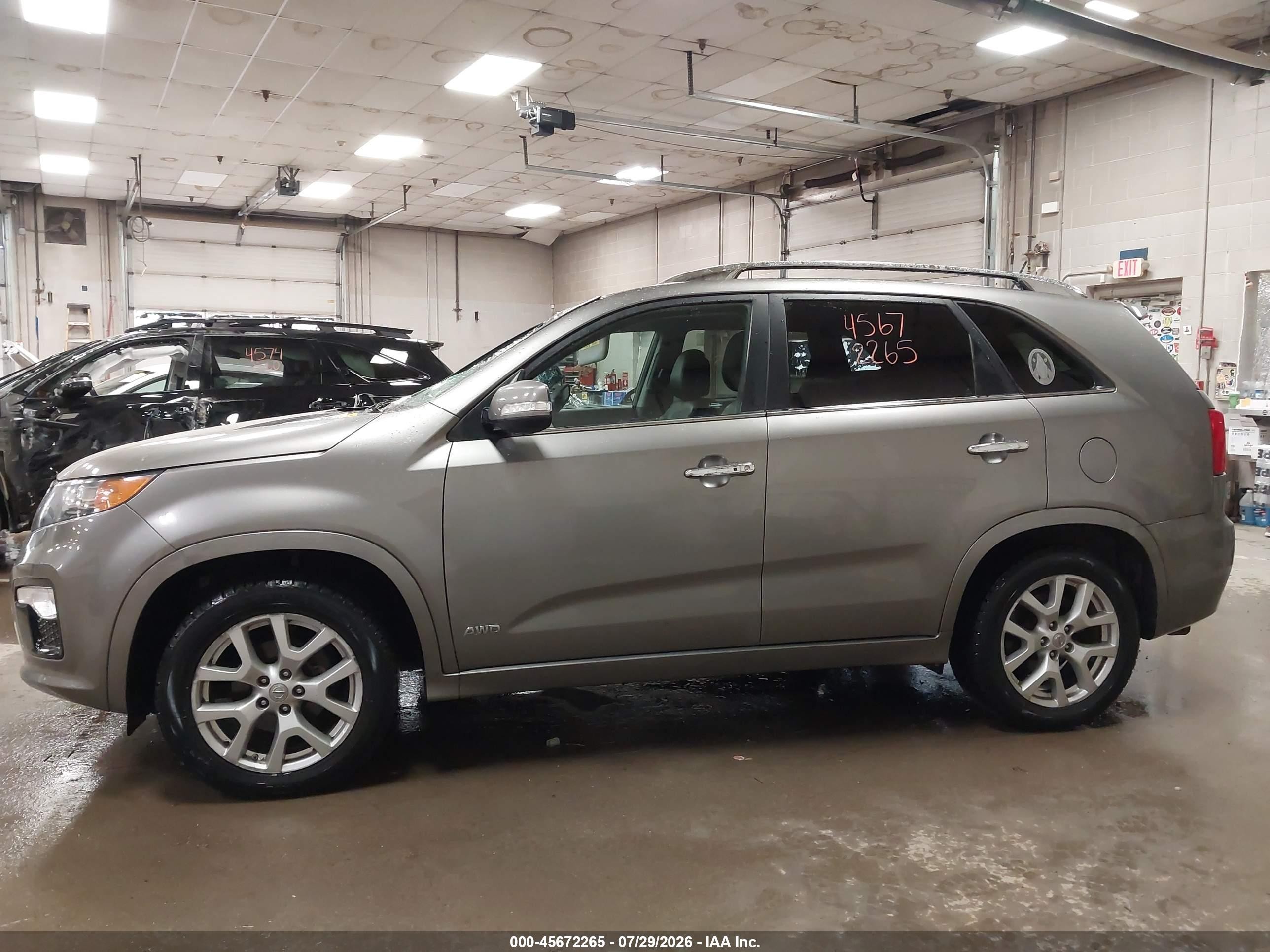 2013 Kia Sorento Sx V6 Gray vin: 5XYKWDA25DG415071