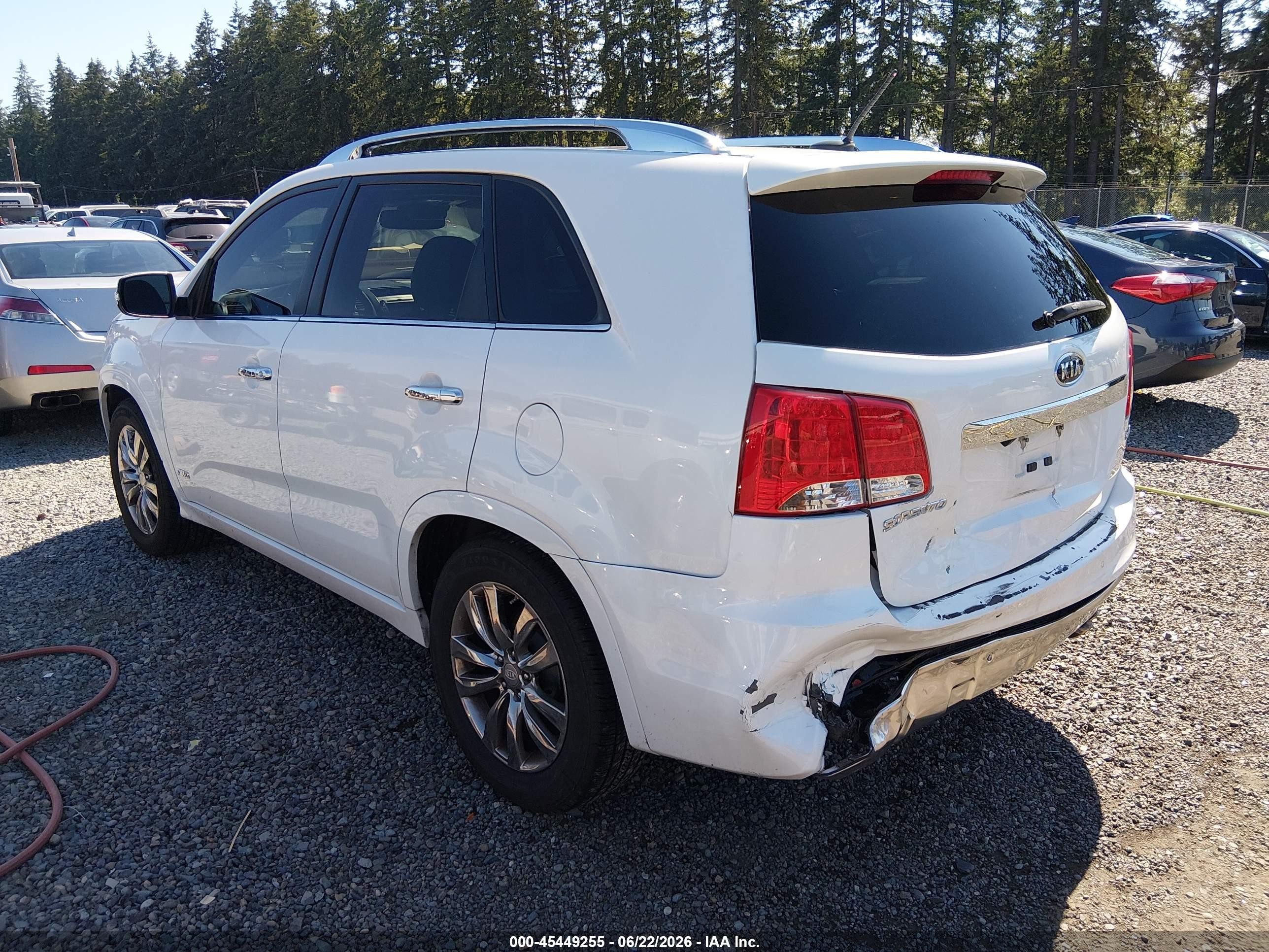 2012 Kia Sorento Sx V6 White vin: 5XYKWDA26CG302874