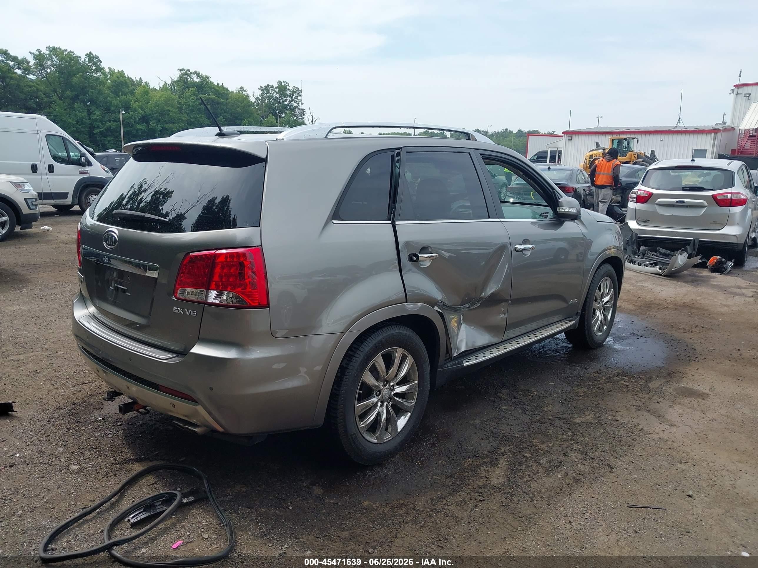 2013 Kia Sorento Sx V6 Silver vin: 5XYKWDA26DG333821