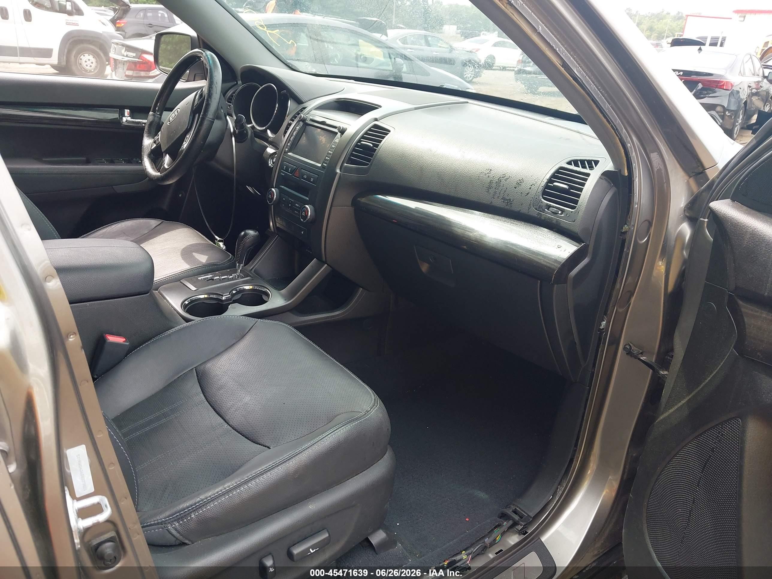 2013 Kia Sorento Sx V6 Silver vin: 5XYKWDA26DG333821