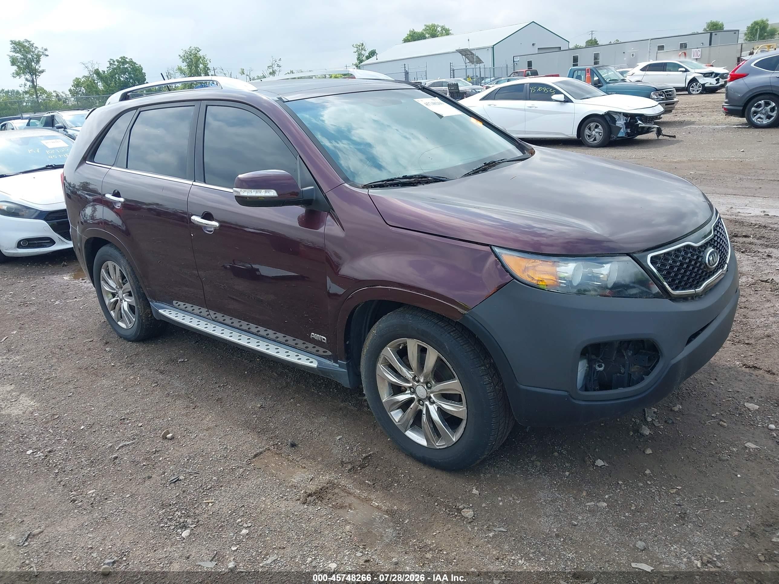 2013 Kia Sorento Sx V6 Purple vin: 5XYKWDA26DG337030