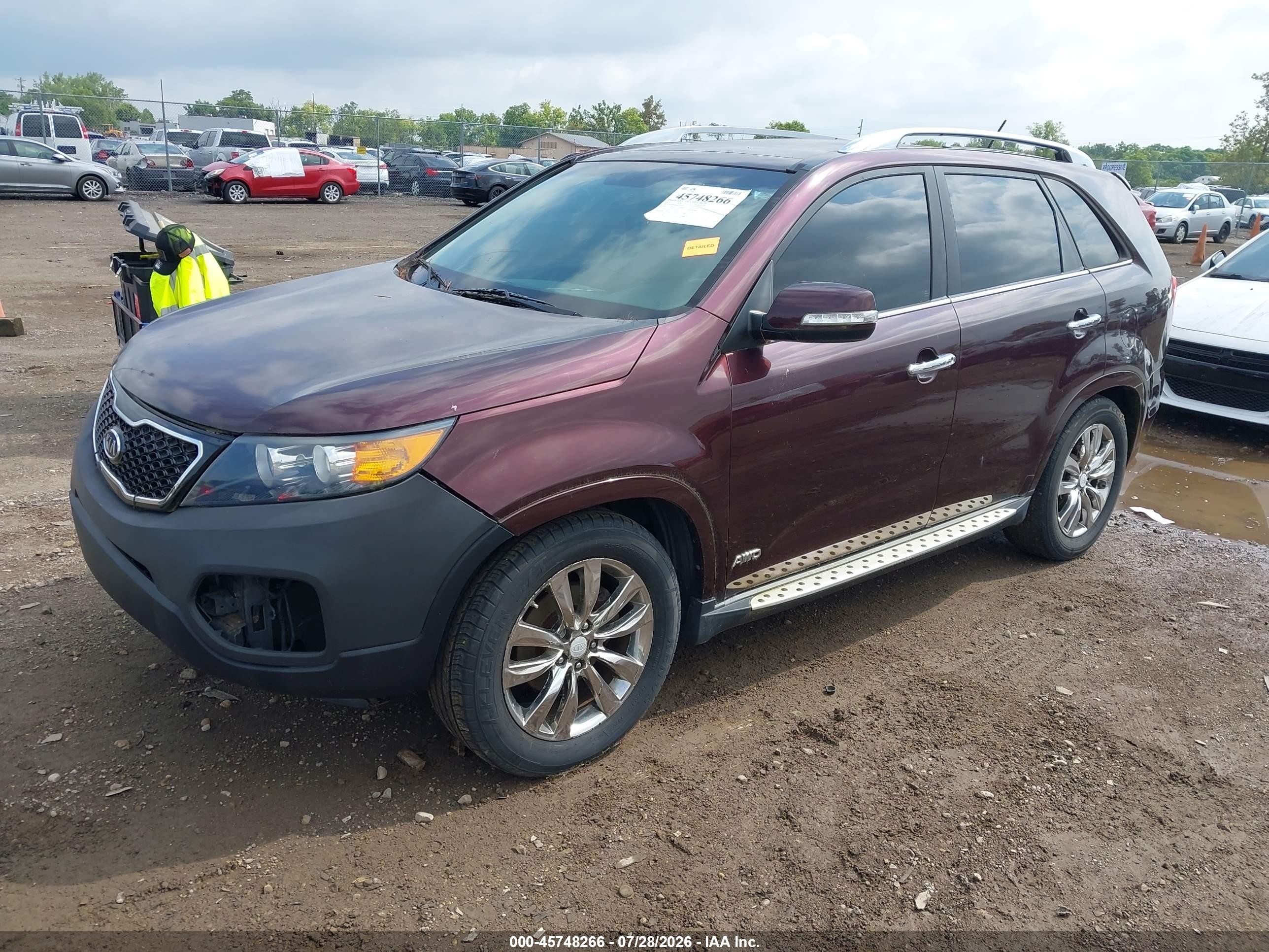 2013 Kia Sorento Sx V6 Purple vin: 5XYKWDA26DG337030