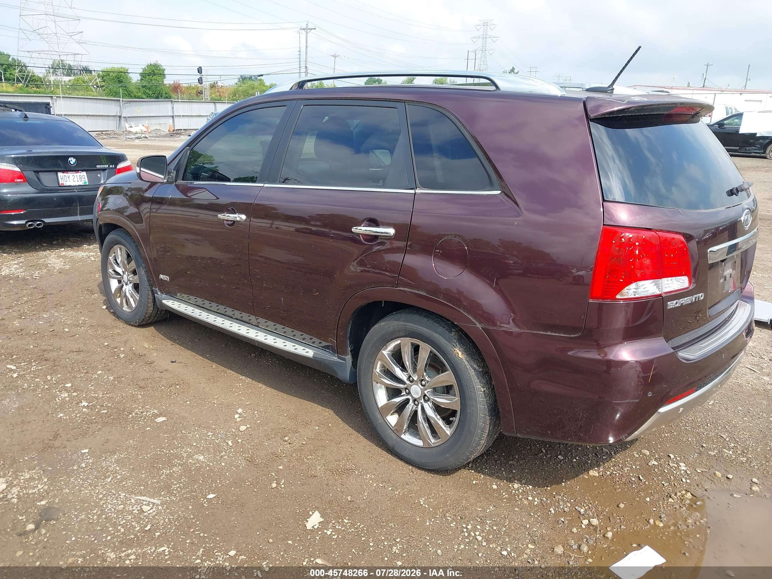 2013 Kia Sorento Sx V6 Purple vin: 5XYKWDA26DG337030