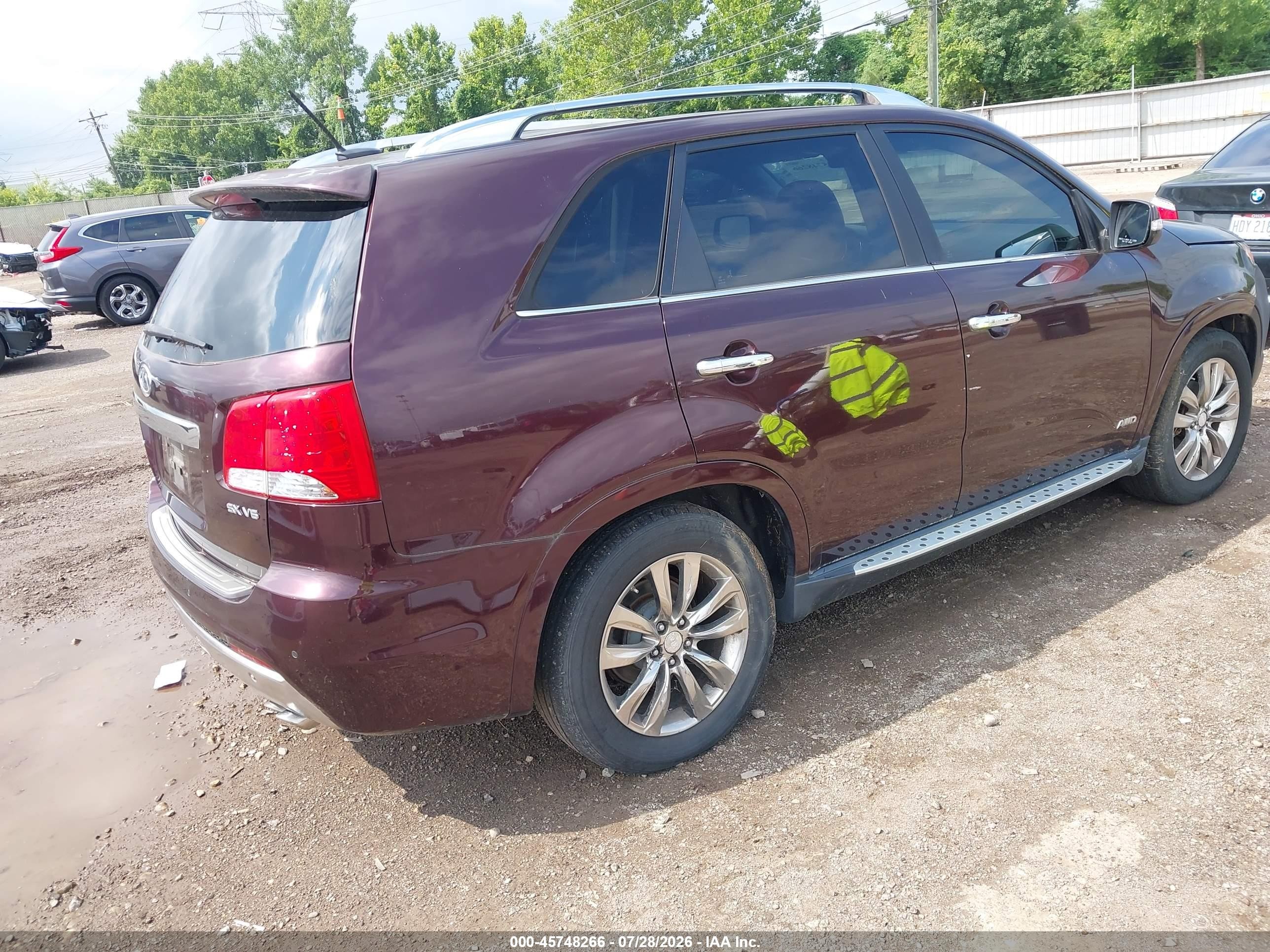 2013 Kia Sorento Sx V6 Purple vin: 5XYKWDA26DG337030