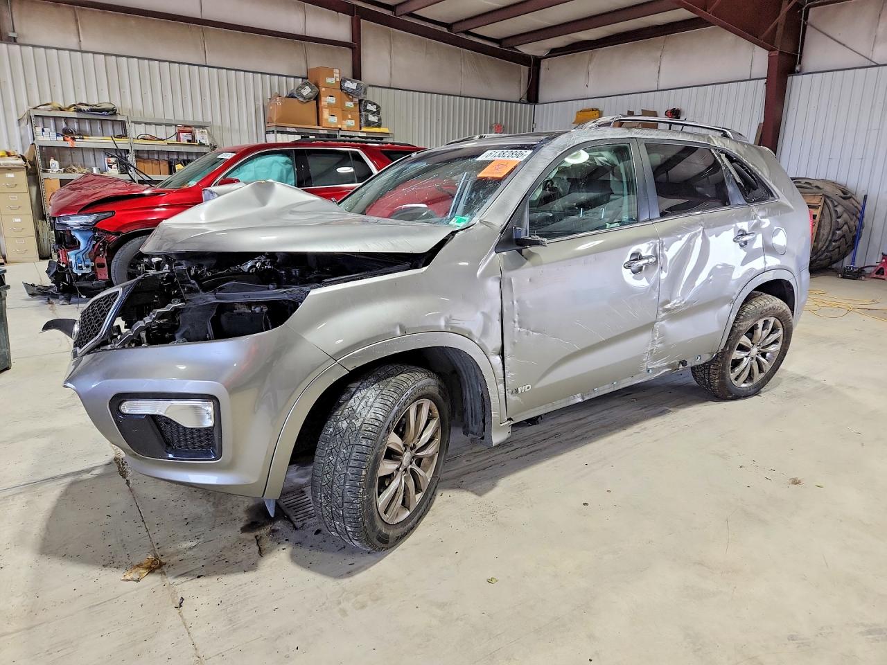 2013 Kia Sorento Sx Silver vin: 5XYKWDA26DG381772