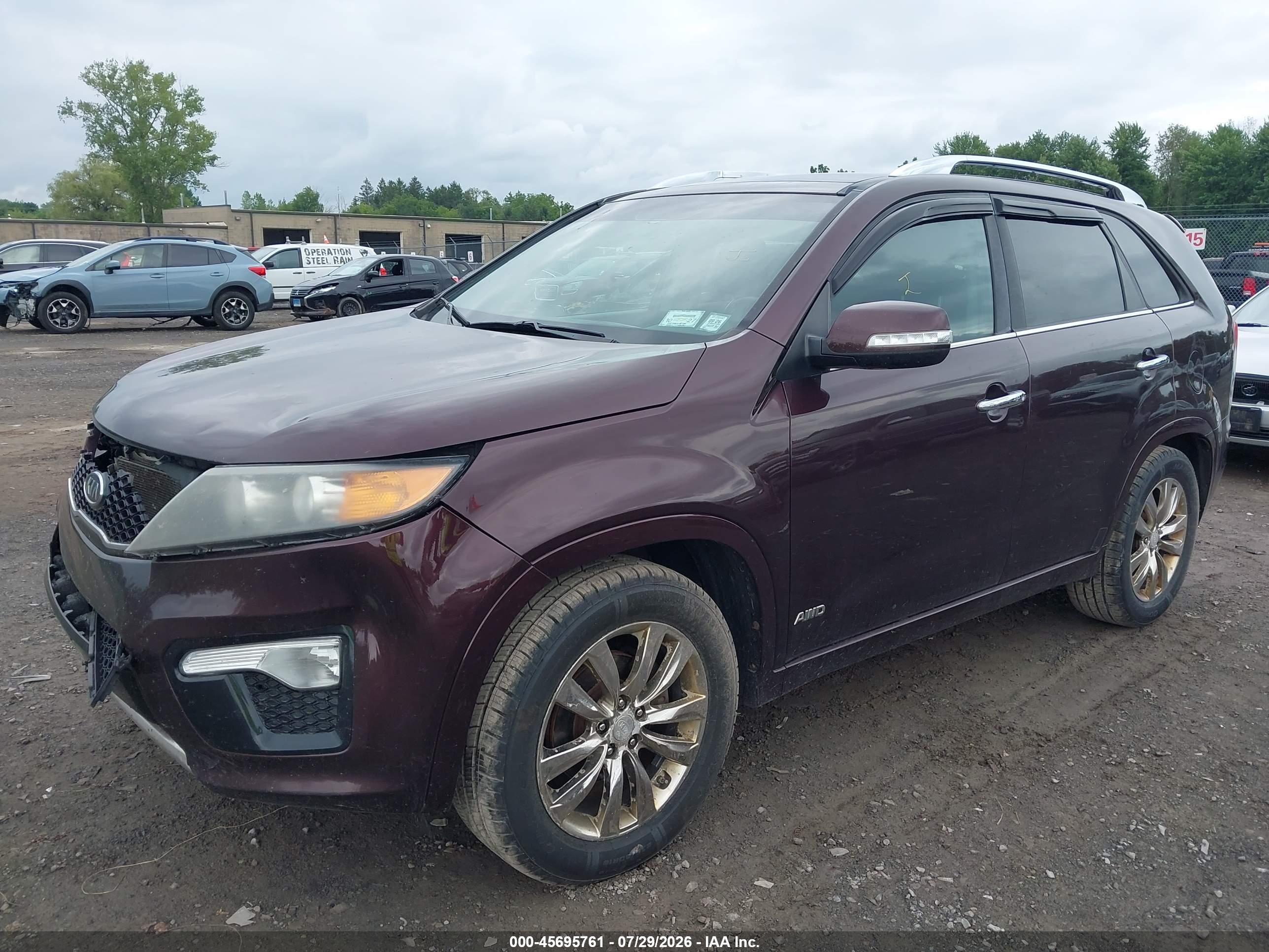 2012 Kia Sorento Sx V6 Purple vin: 5XYKWDA27CG189260