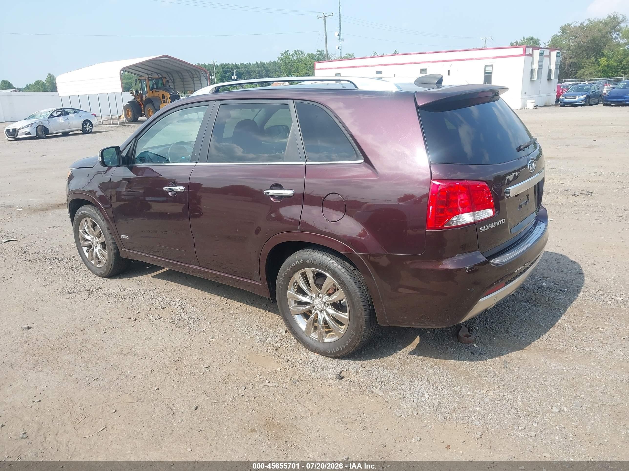 2012 Kia Sorento Sx V6 Burgundy vin: 5XYKWDA27CG191364