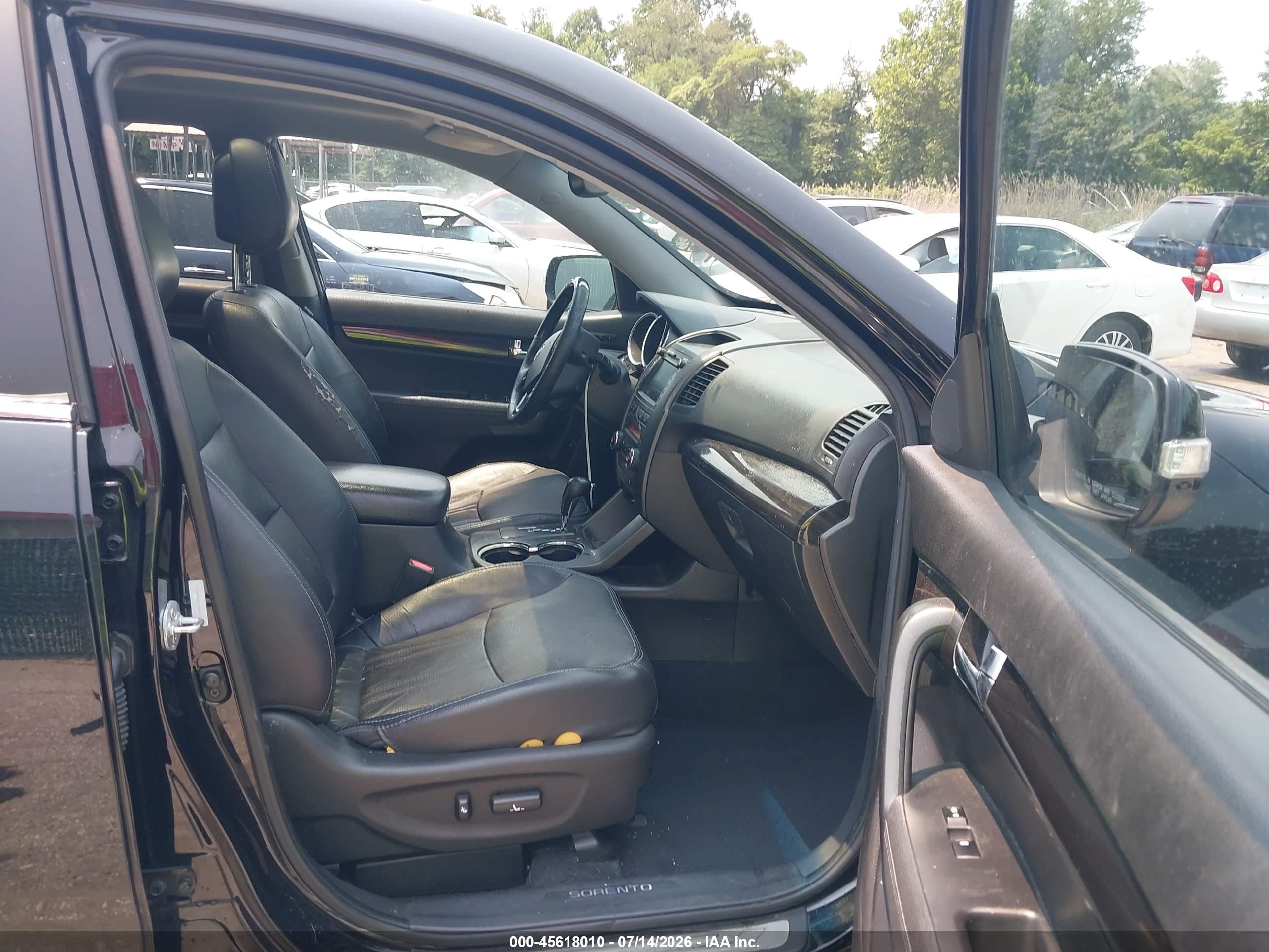 2013 Kia Sorento Sx V6 Black vin: 5XYKWDA27DG341975