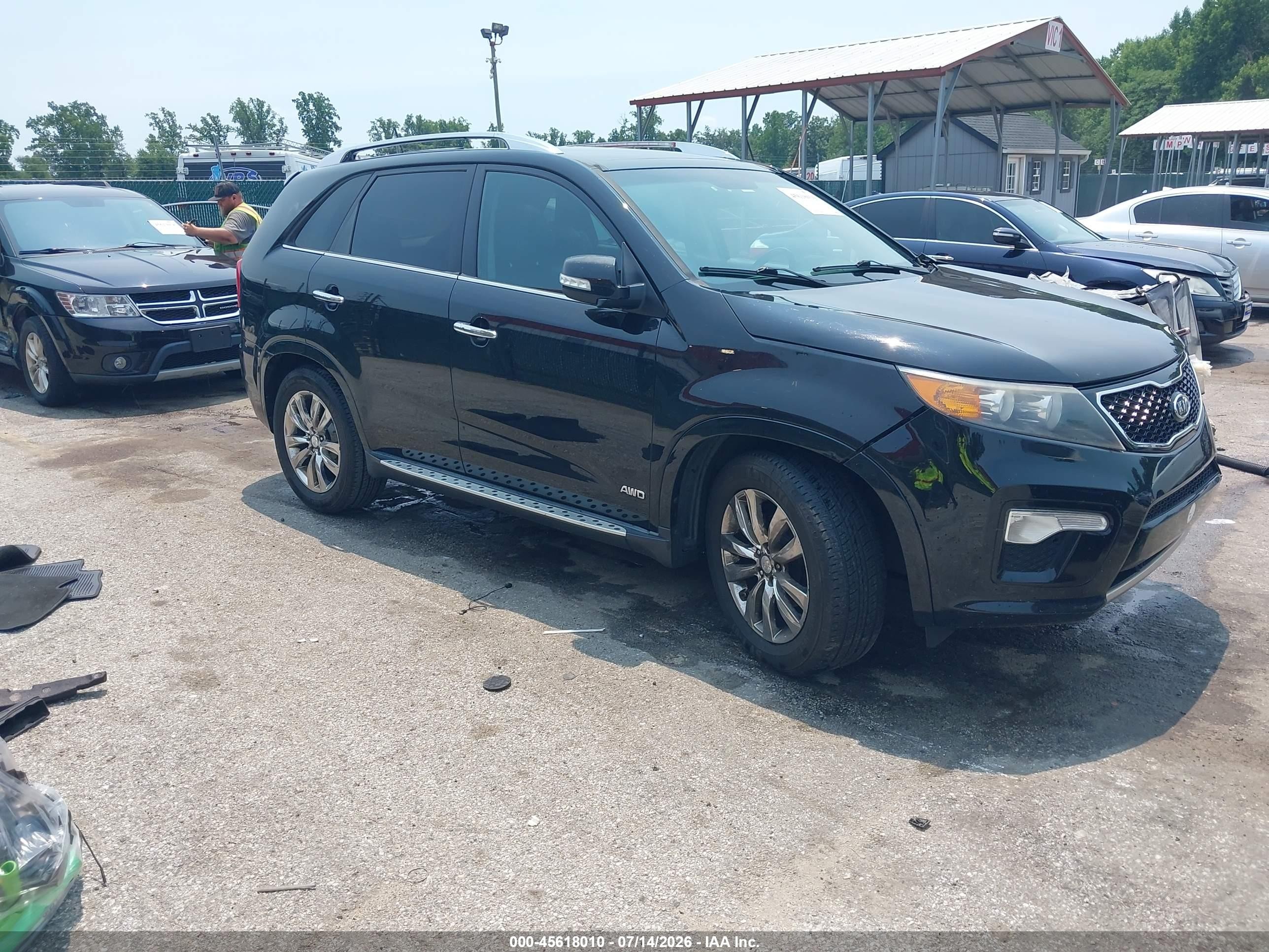 2013 Kia Sorento Sx V6 Black vin: 5XYKWDA27DG341975