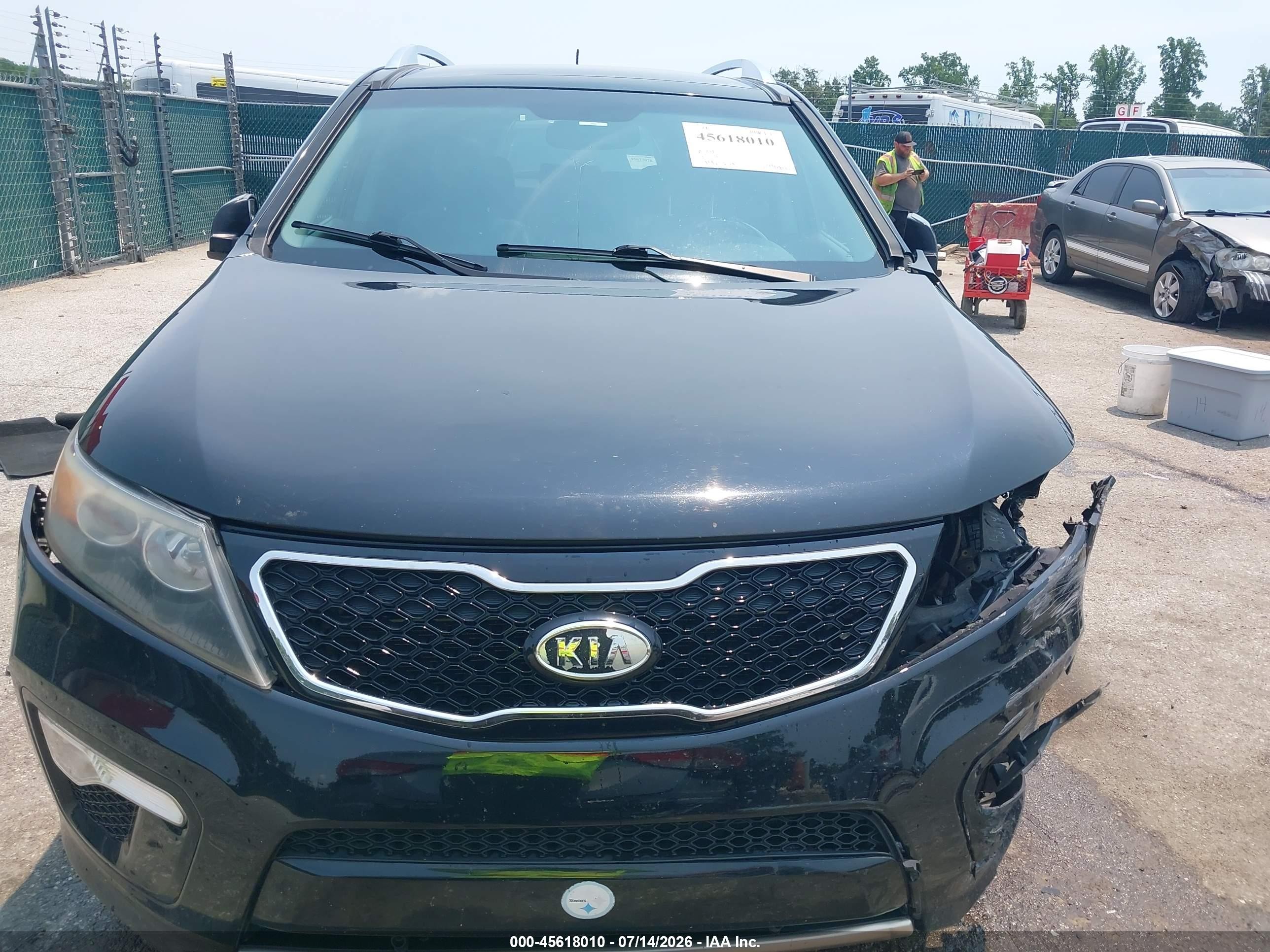 2013 Kia Sorento Sx V6 Black vin: 5XYKWDA27DG341975