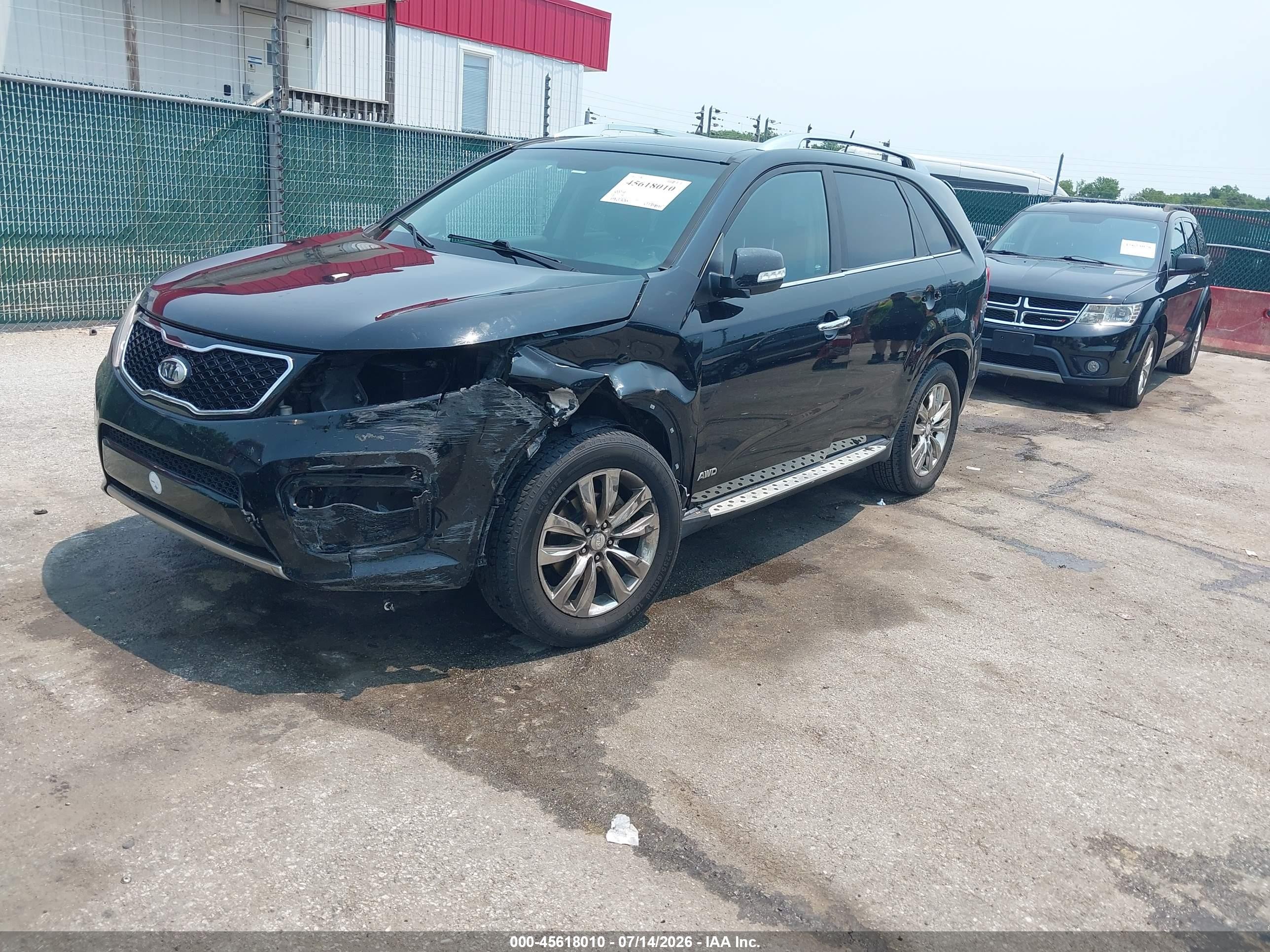 2013 Kia Sorento Sx V6 Black vin: 5XYKWDA27DG341975