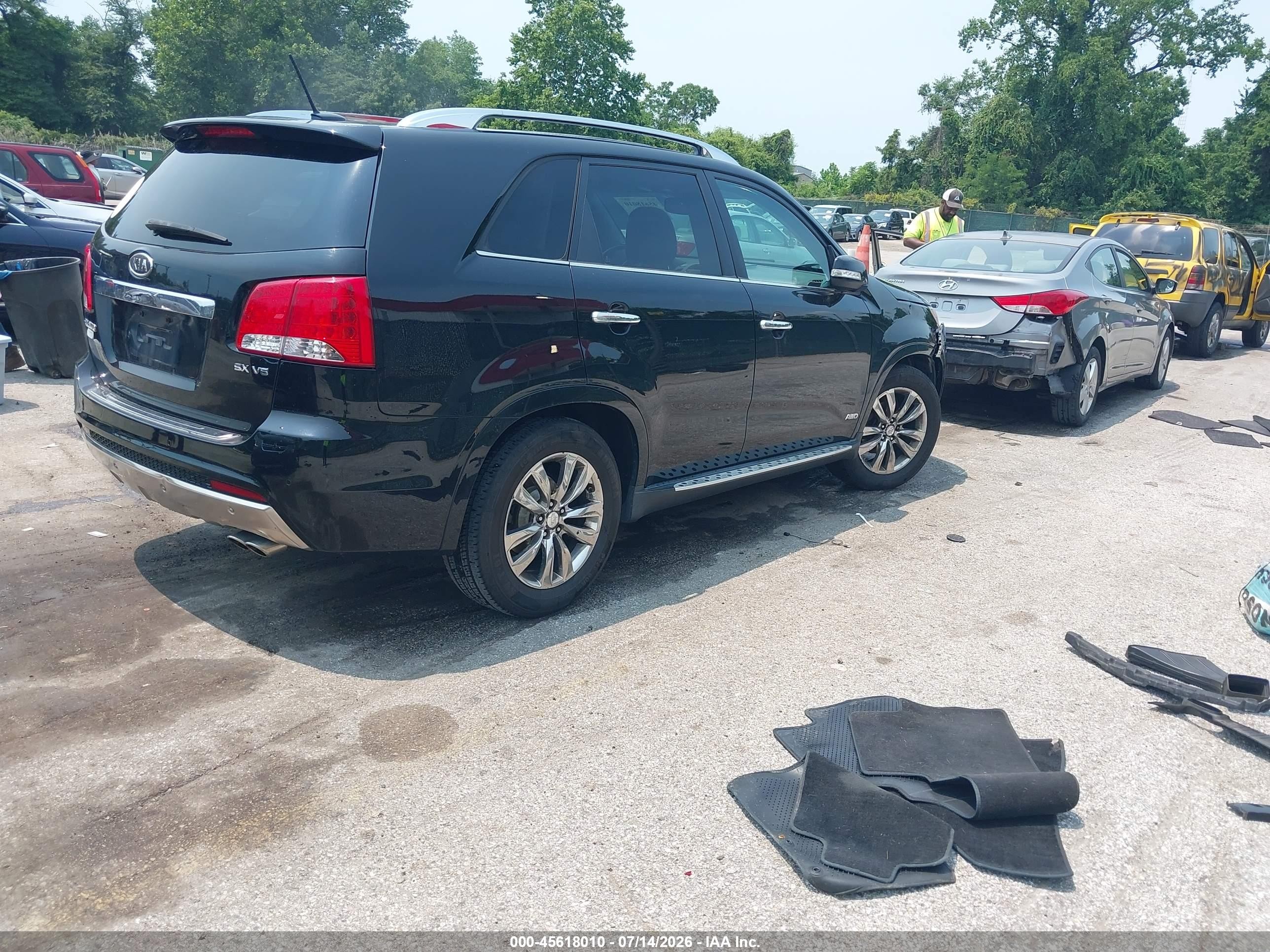 2013 Kia Sorento Sx V6 Black vin: 5XYKWDA27DG341975