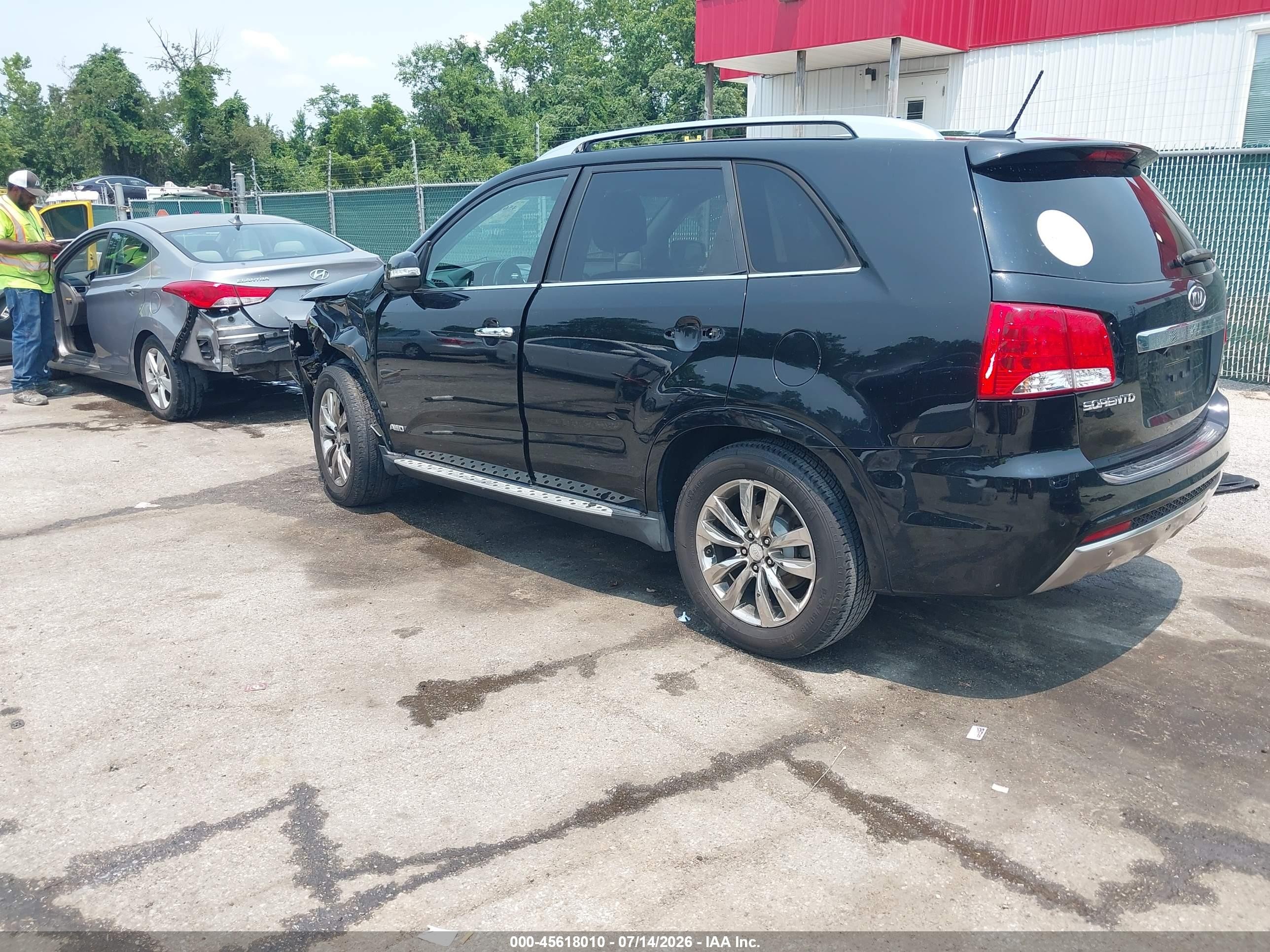 2013 Kia Sorento Sx V6 Black vin: 5XYKWDA27DG341975