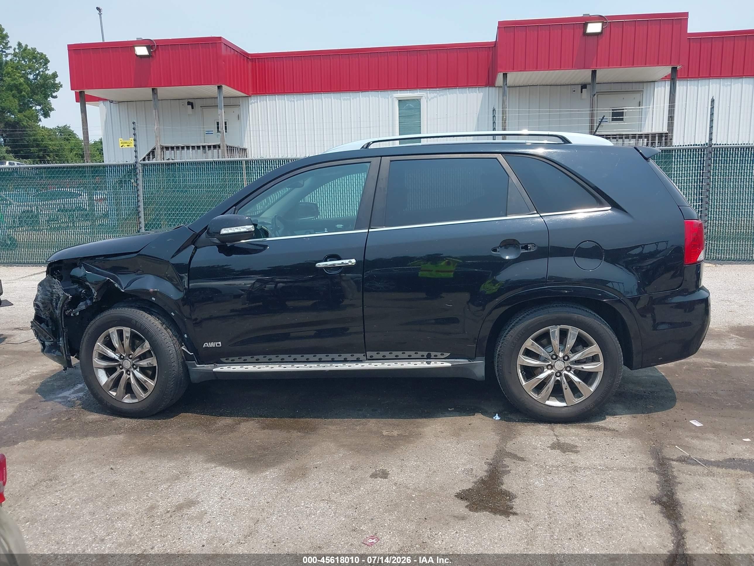2013 Kia Sorento Sx V6 Black vin: 5XYKWDA27DG341975