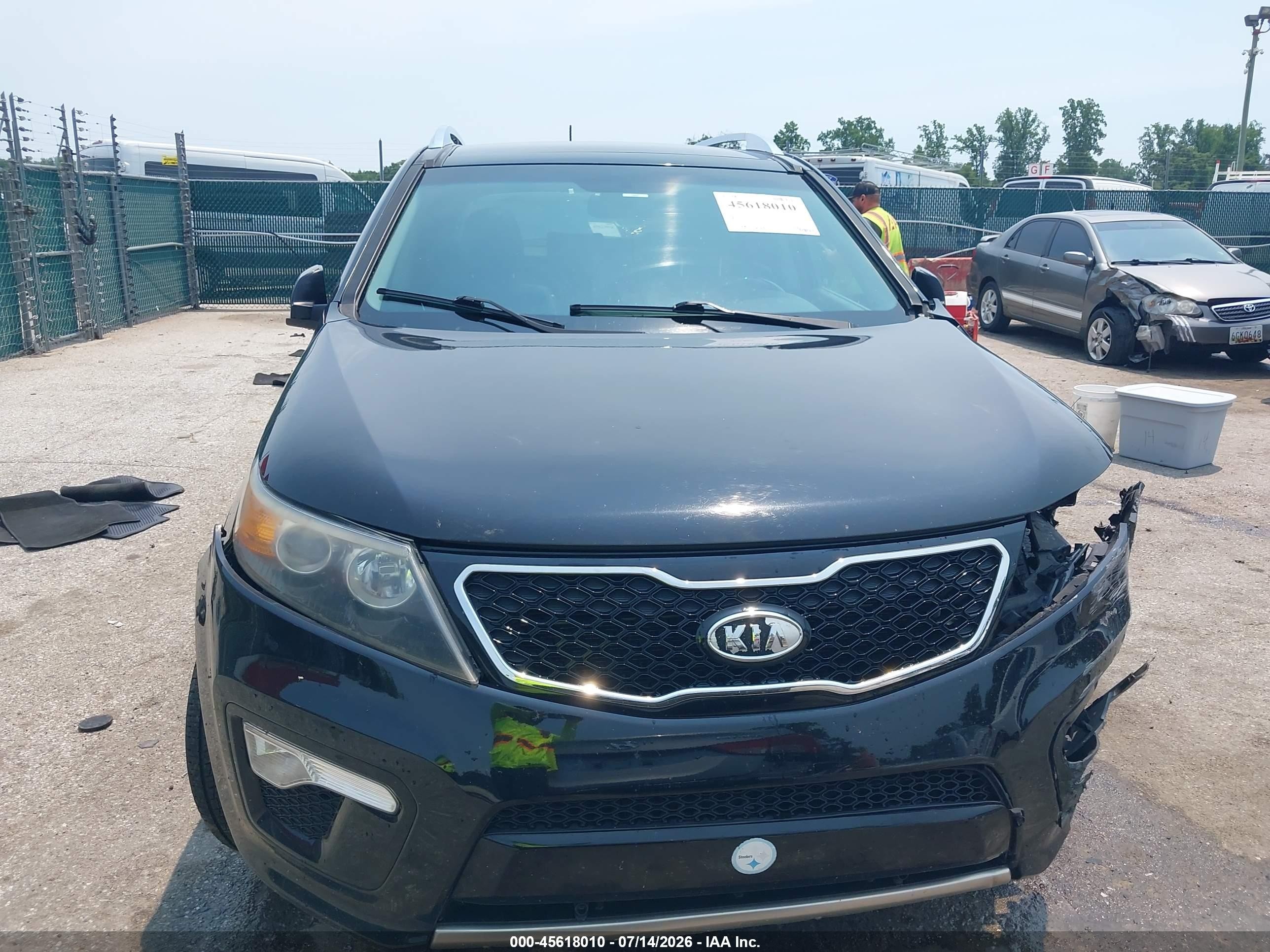 2013 Kia Sorento Sx V6 Black vin: 5XYKWDA27DG341975