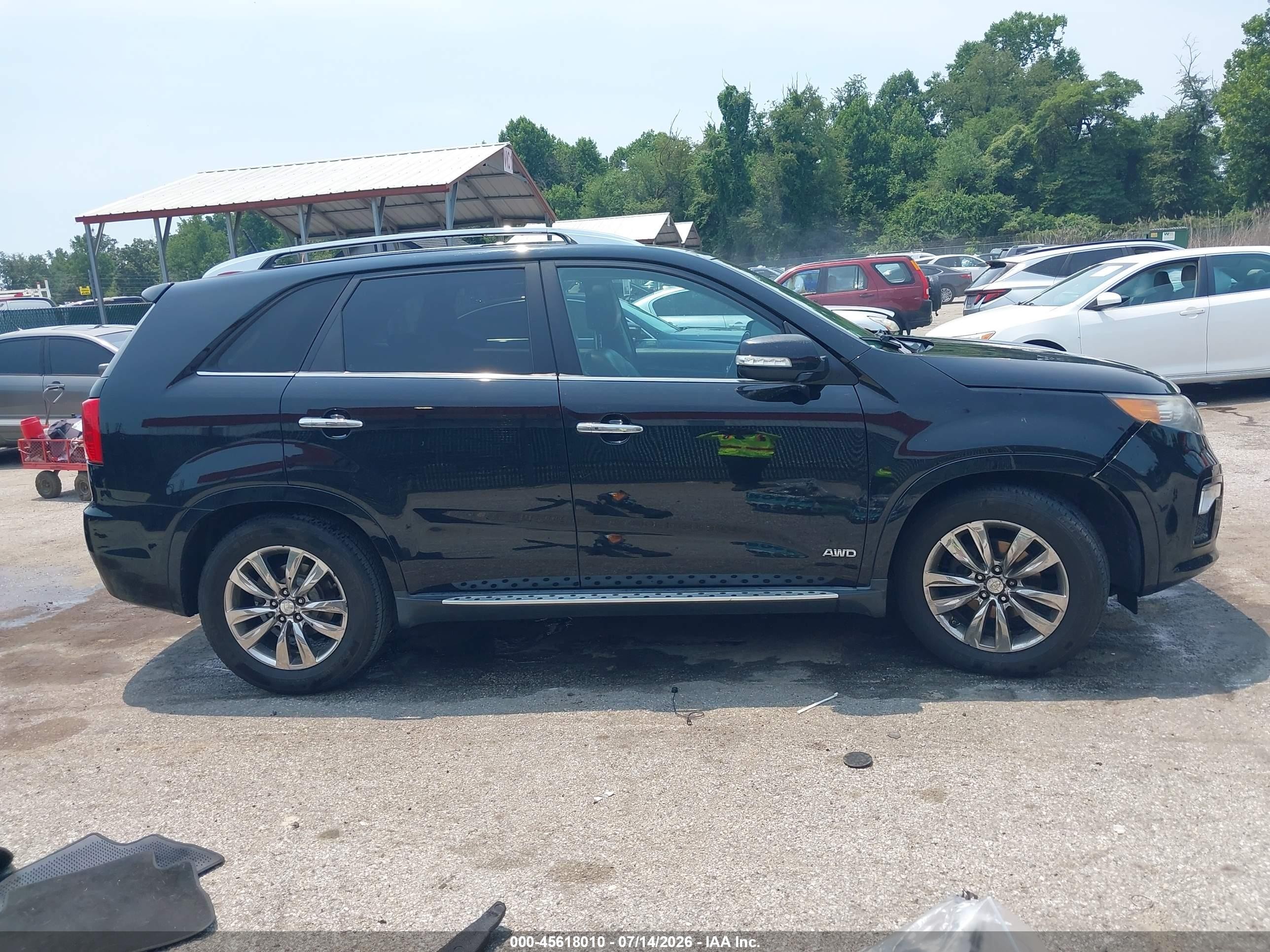 2013 Kia Sorento Sx V6 Black vin: 5XYKWDA27DG341975