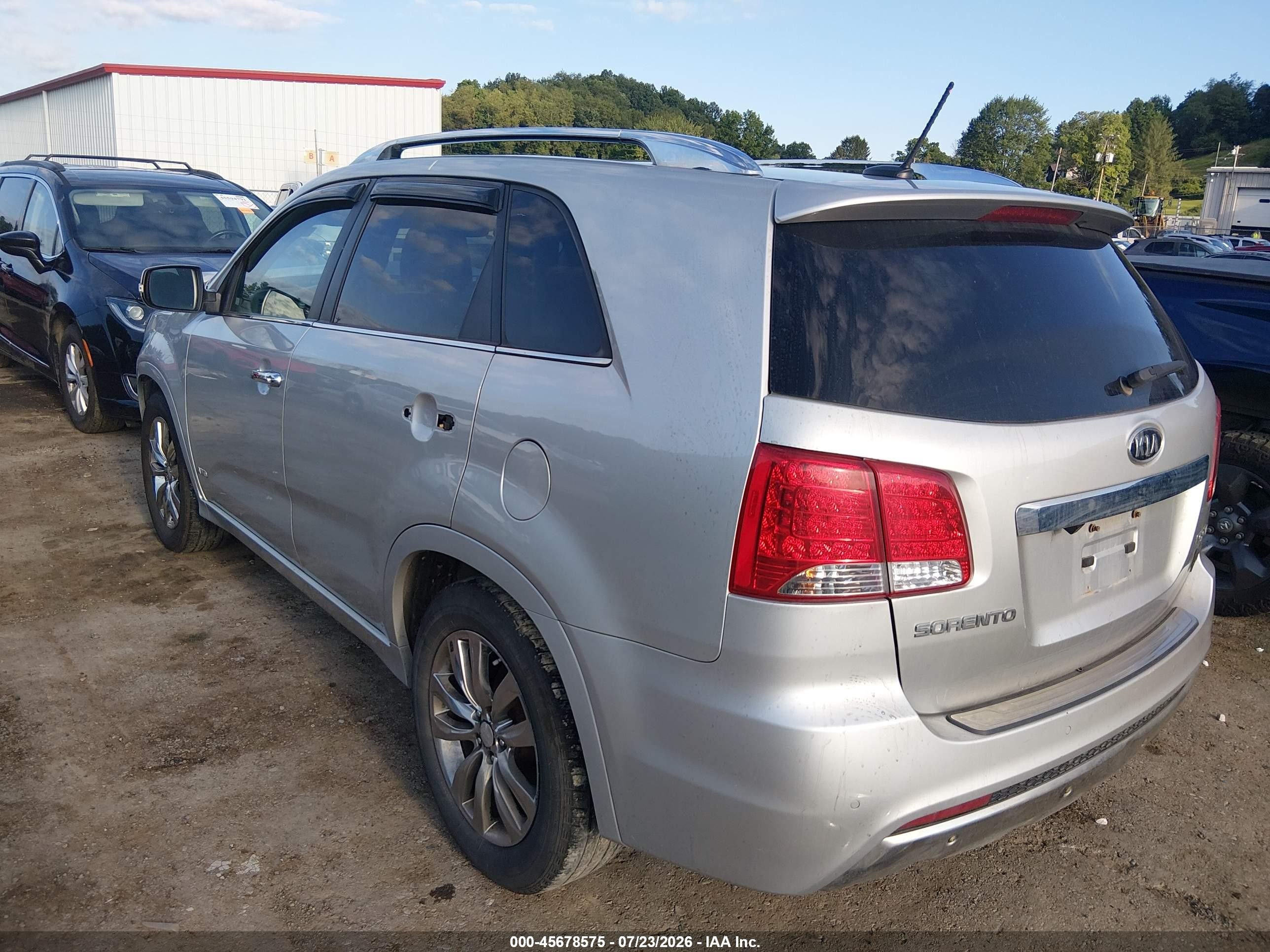 2013 Kia Sorento Sx V6 Silver vin: 5XYKWDA27DG356394