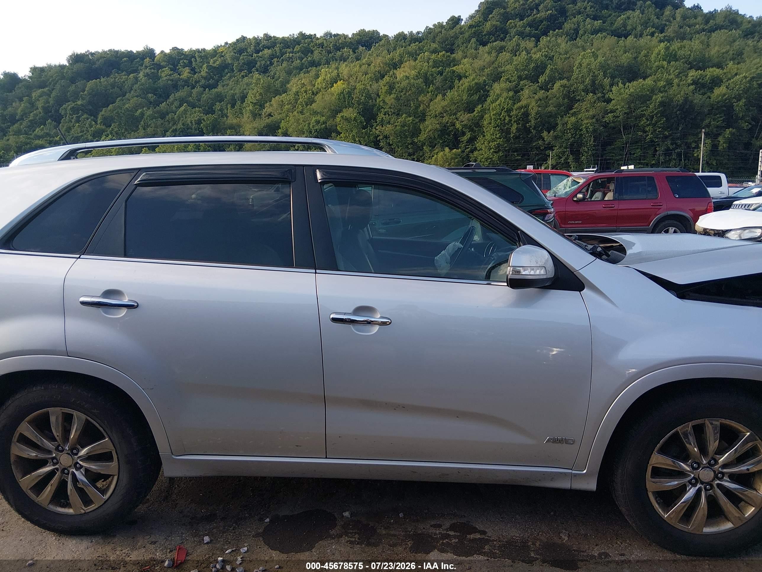 2013 Kia Sorento Sx V6 Silver vin: 5XYKWDA27DG356394
