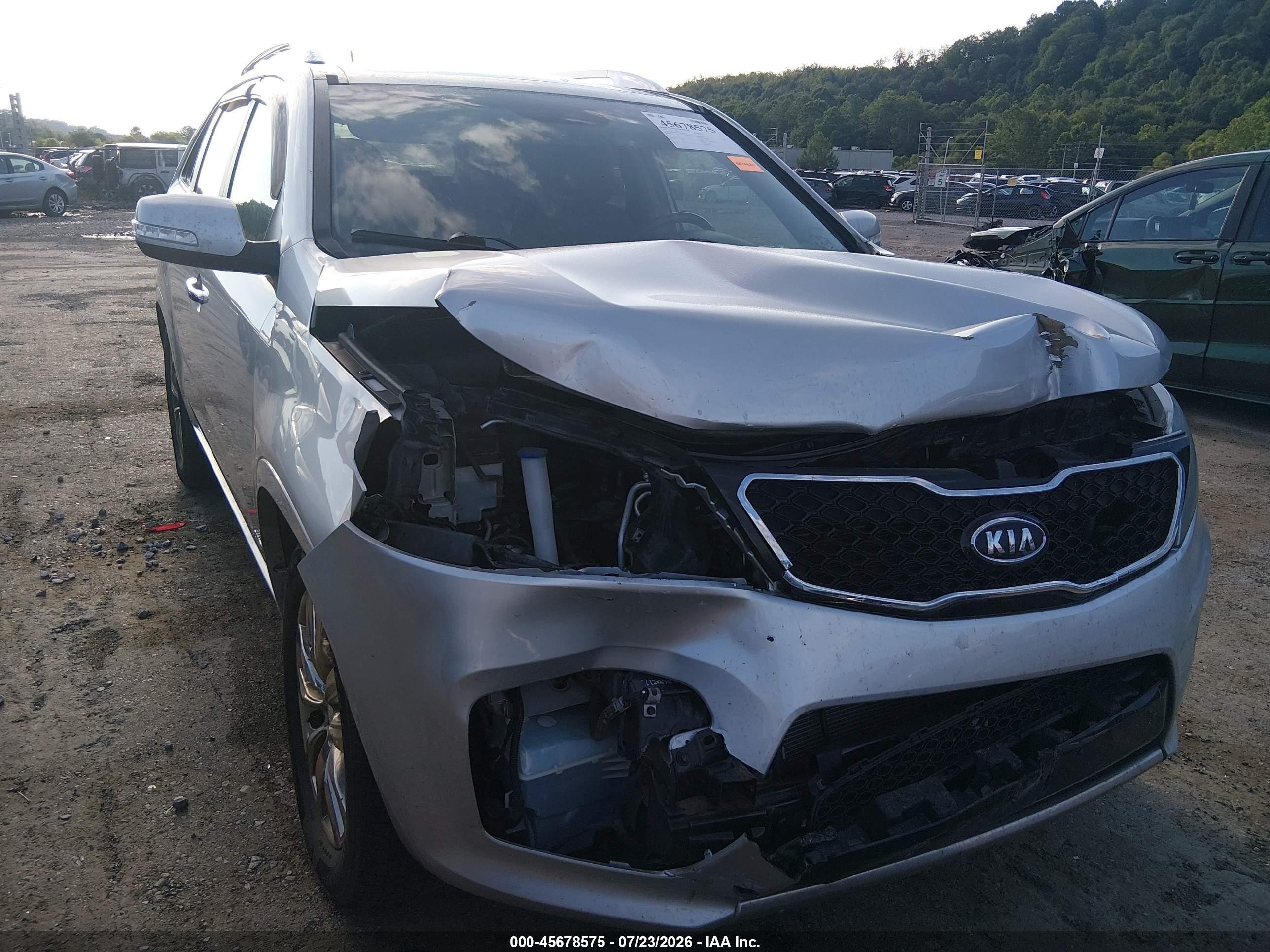 2013 Kia Sorento Sx V6 Silver vin: 5XYKWDA27DG356394