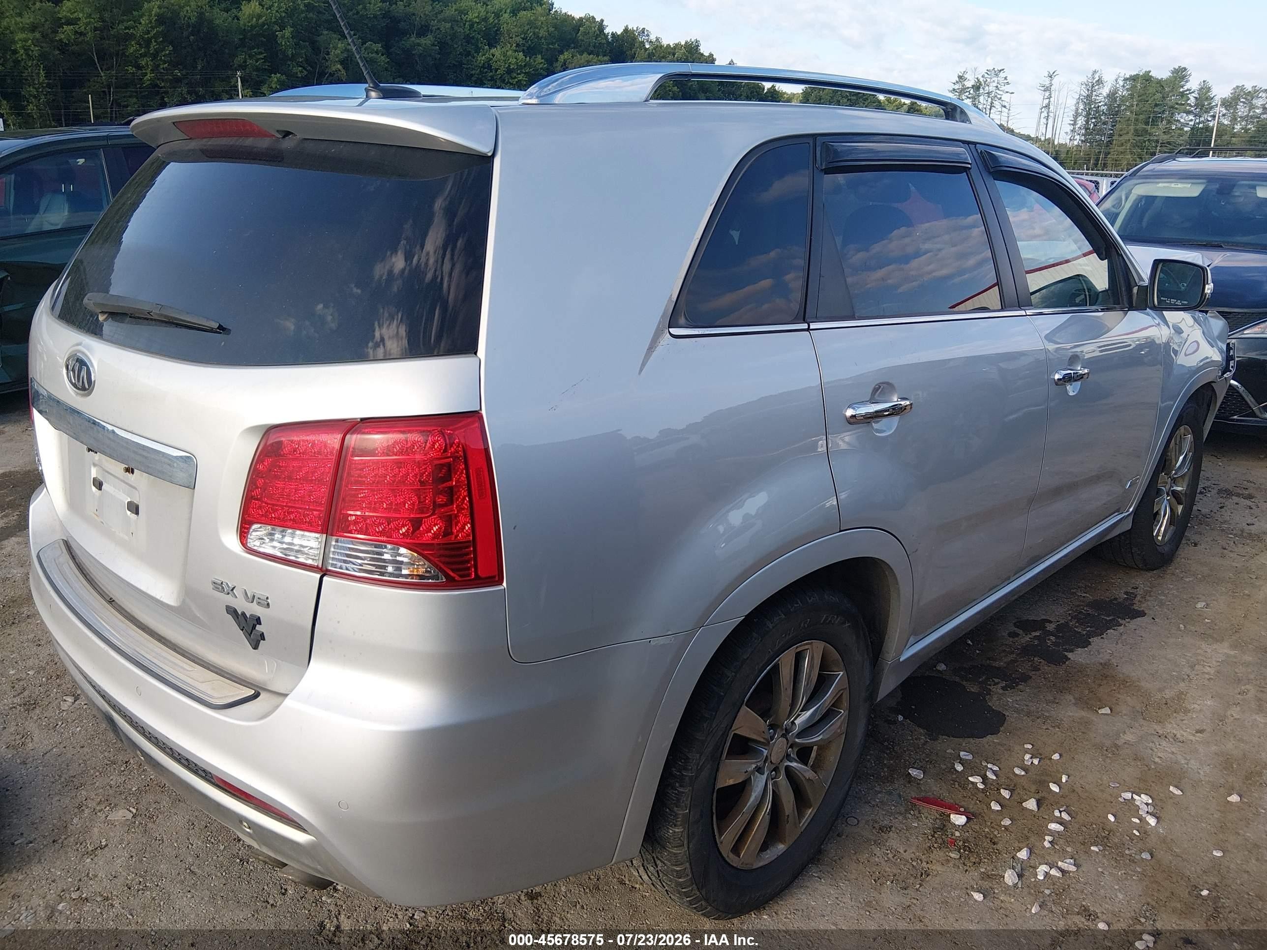 2013 Kia Sorento Sx V6 Silver vin: 5XYKWDA27DG356394