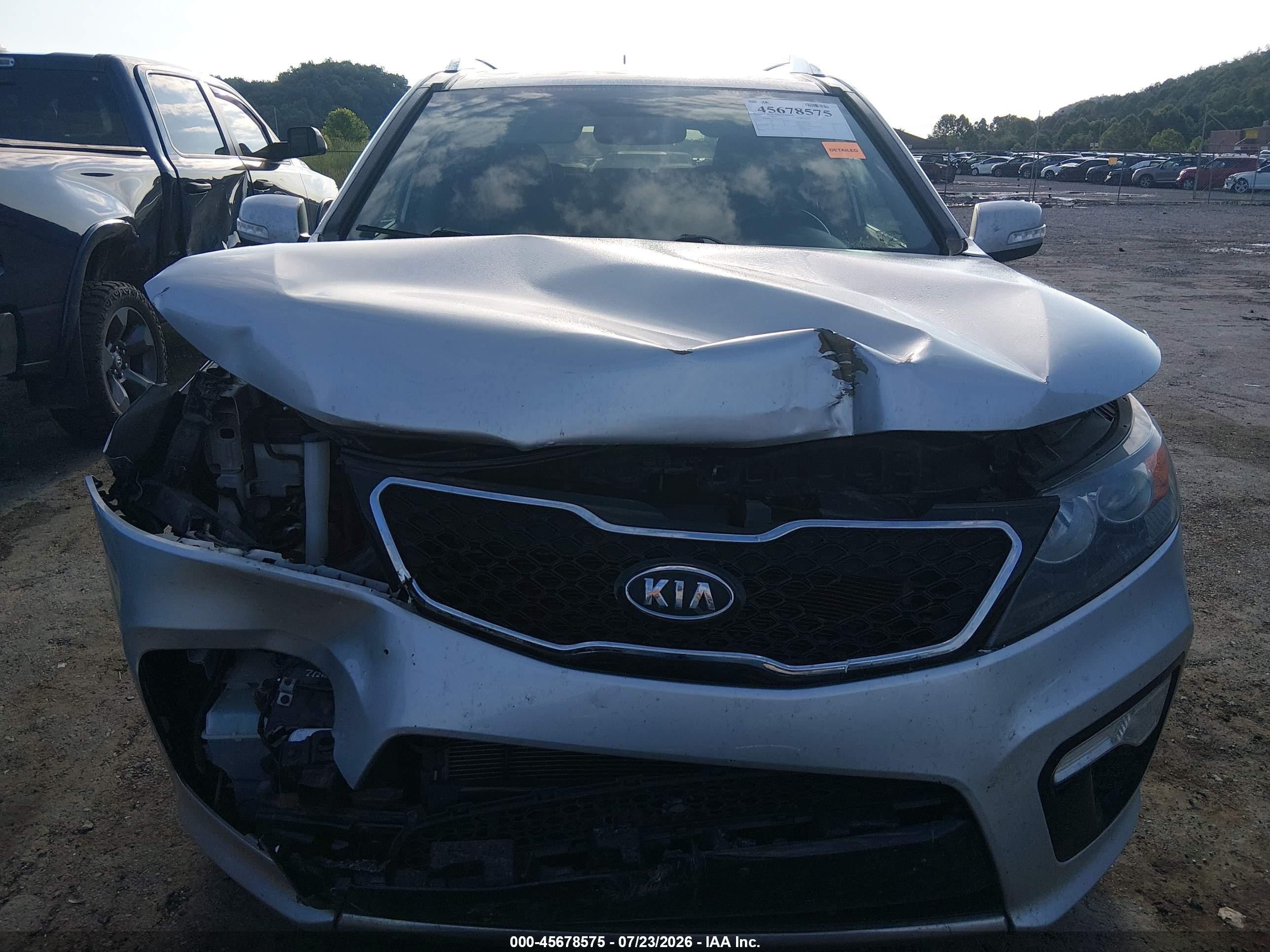 2013 Kia Sorento Sx V6 Silver vin: 5XYKWDA27DG356394