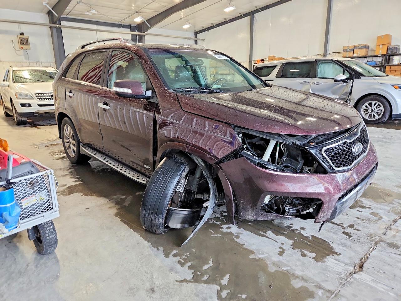 2013 Kia Sorento Sx Burgundy vin: 5XYKWDA27DG372627