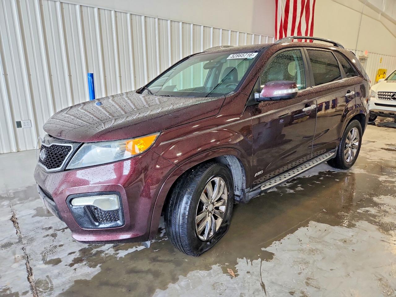 2013 Kia Sorento Sx Burgundy vin: 5XYKWDA27DG372627