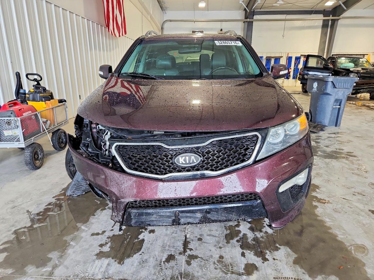 2013 Kia Sorento Sx Burgundy vin: 5XYKWDA27DG372627