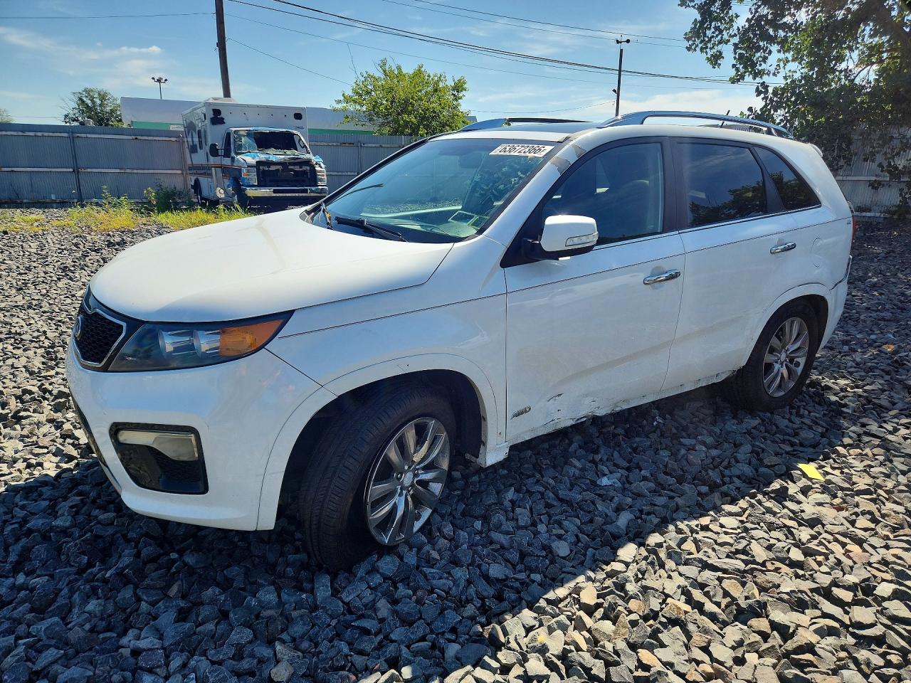 2013 Kia Sorento Sx White vin: 5XYKWDA27DG396653