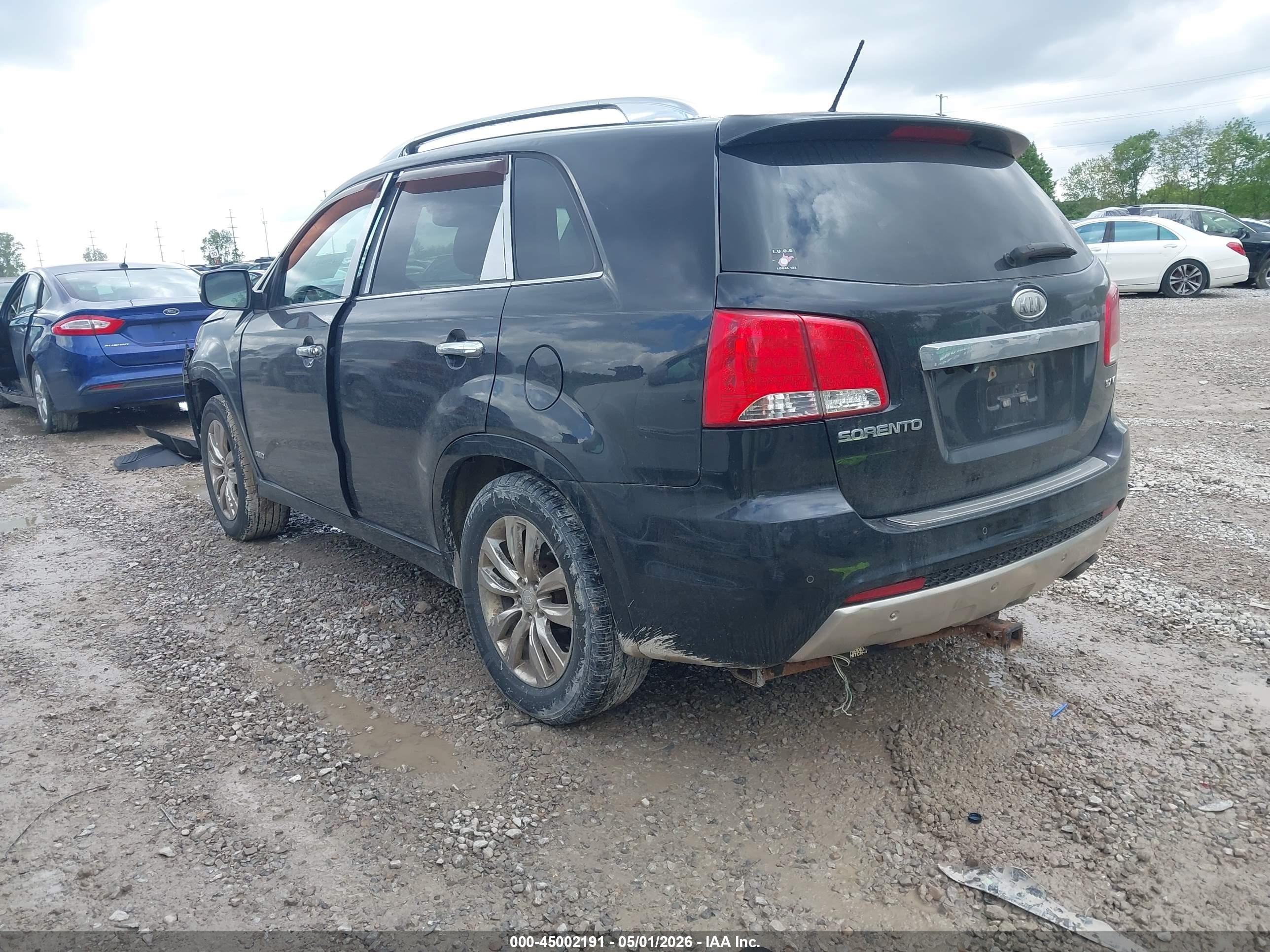 2012 Kia Sorento Sx V6 Black vin: 5XYKWDA28CG194239