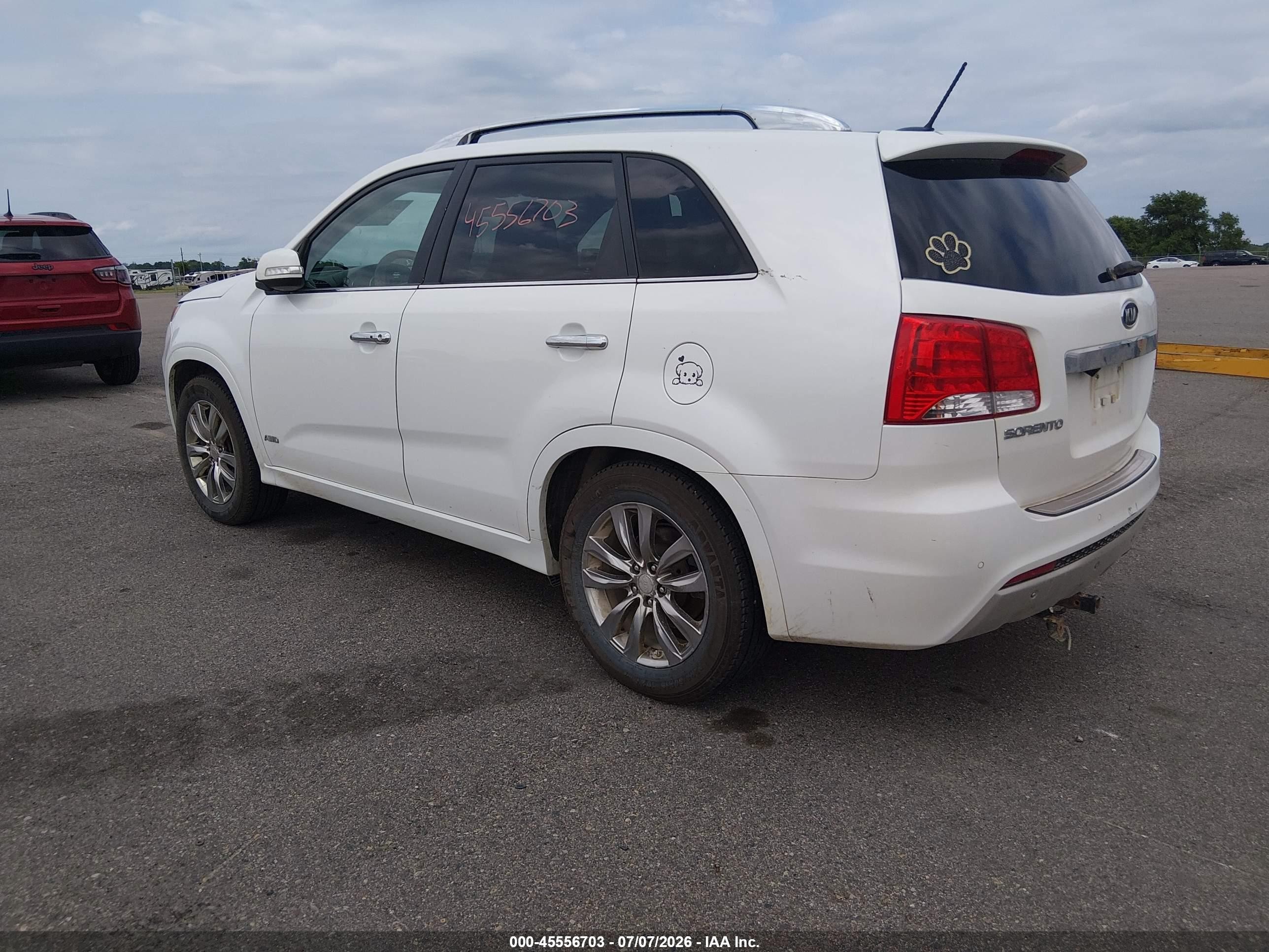 2012 Kia Sorento Sx V6 White vin: 5XYKWDA28CG248283