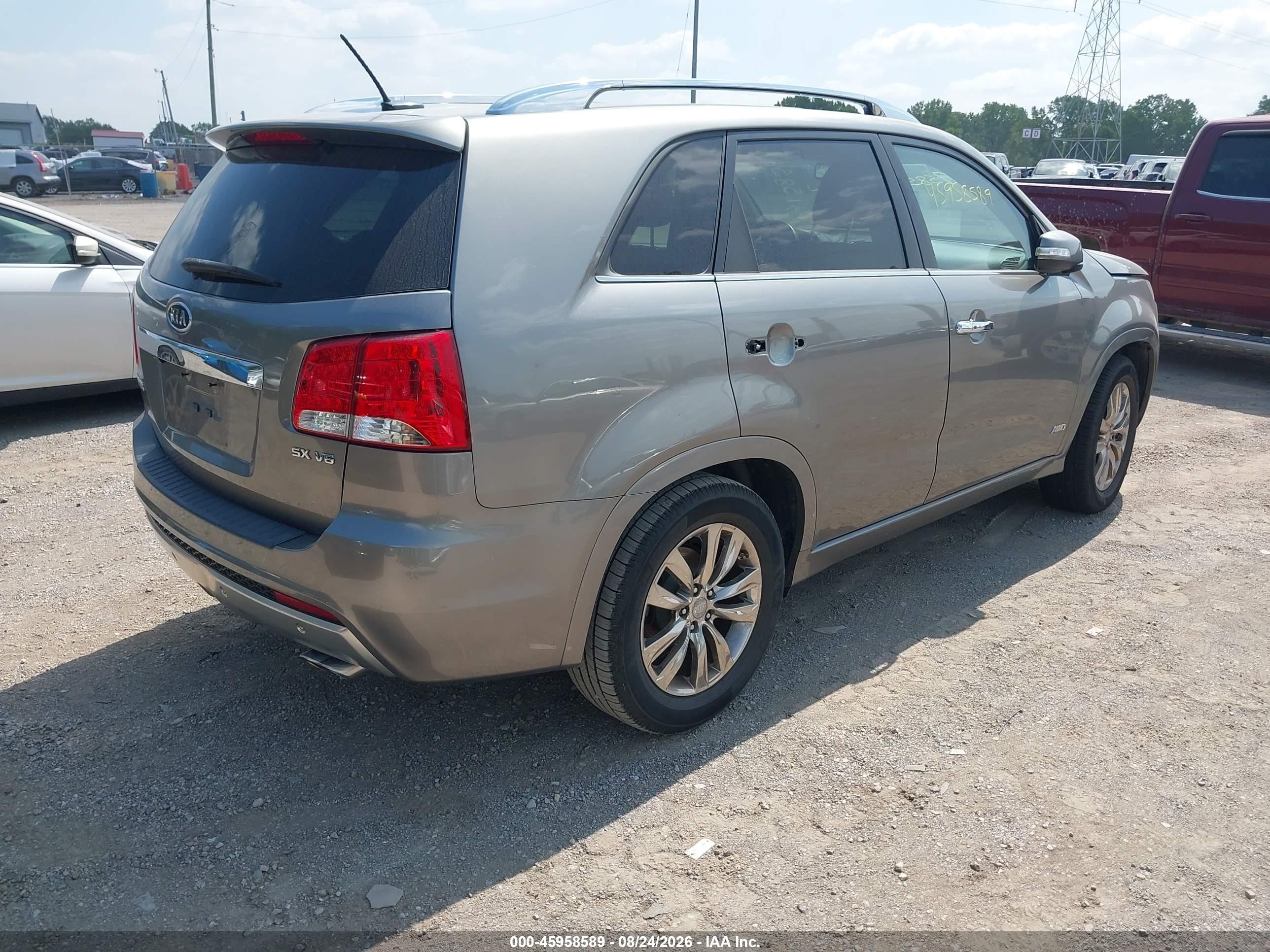 2011 Kia Sorento Sx V6 Gray vin: 5XYKWDA29BG176444