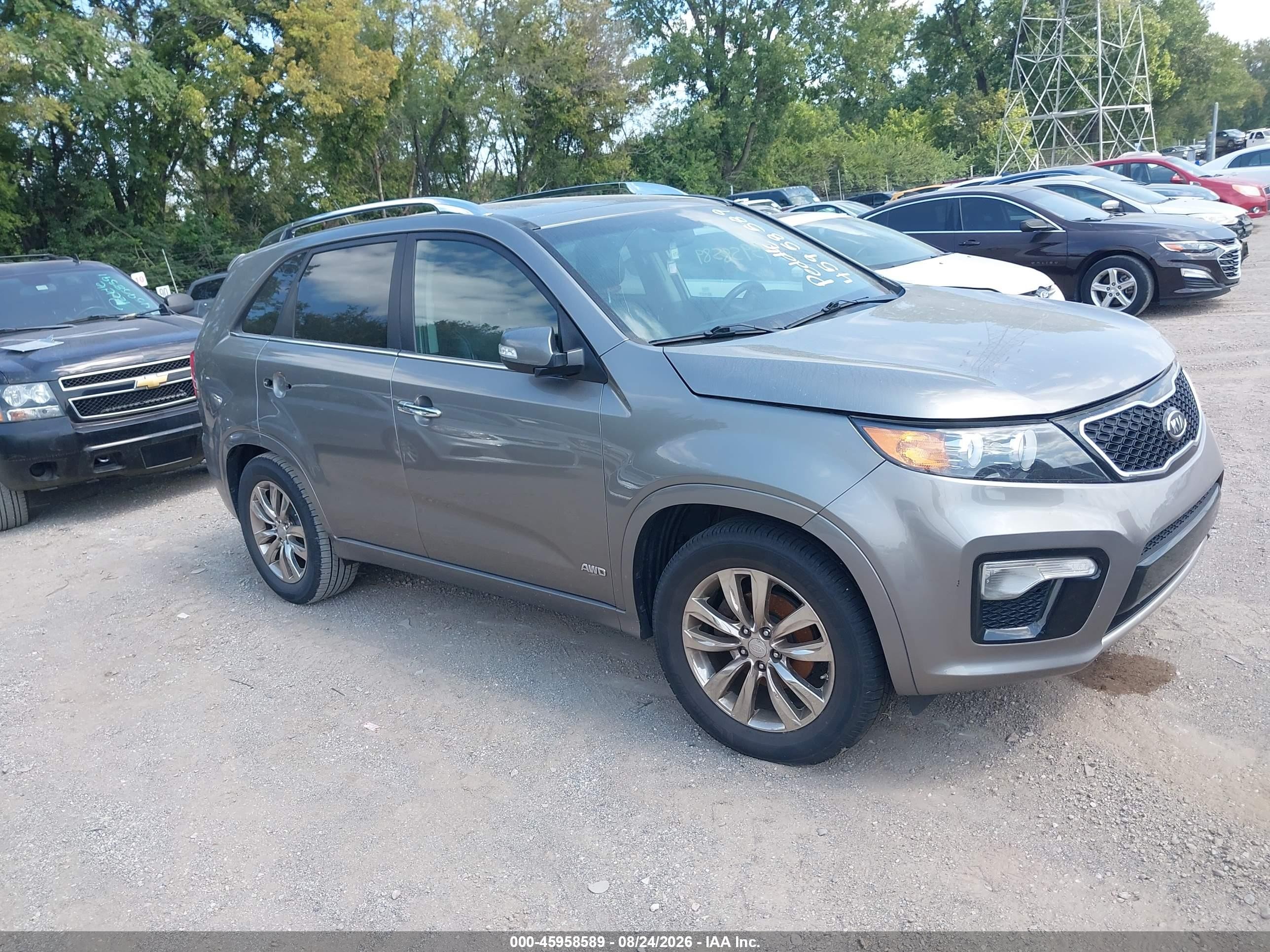2011 Kia Sorento Sx V6 Серый vin: 5XYKWDA29BG176444