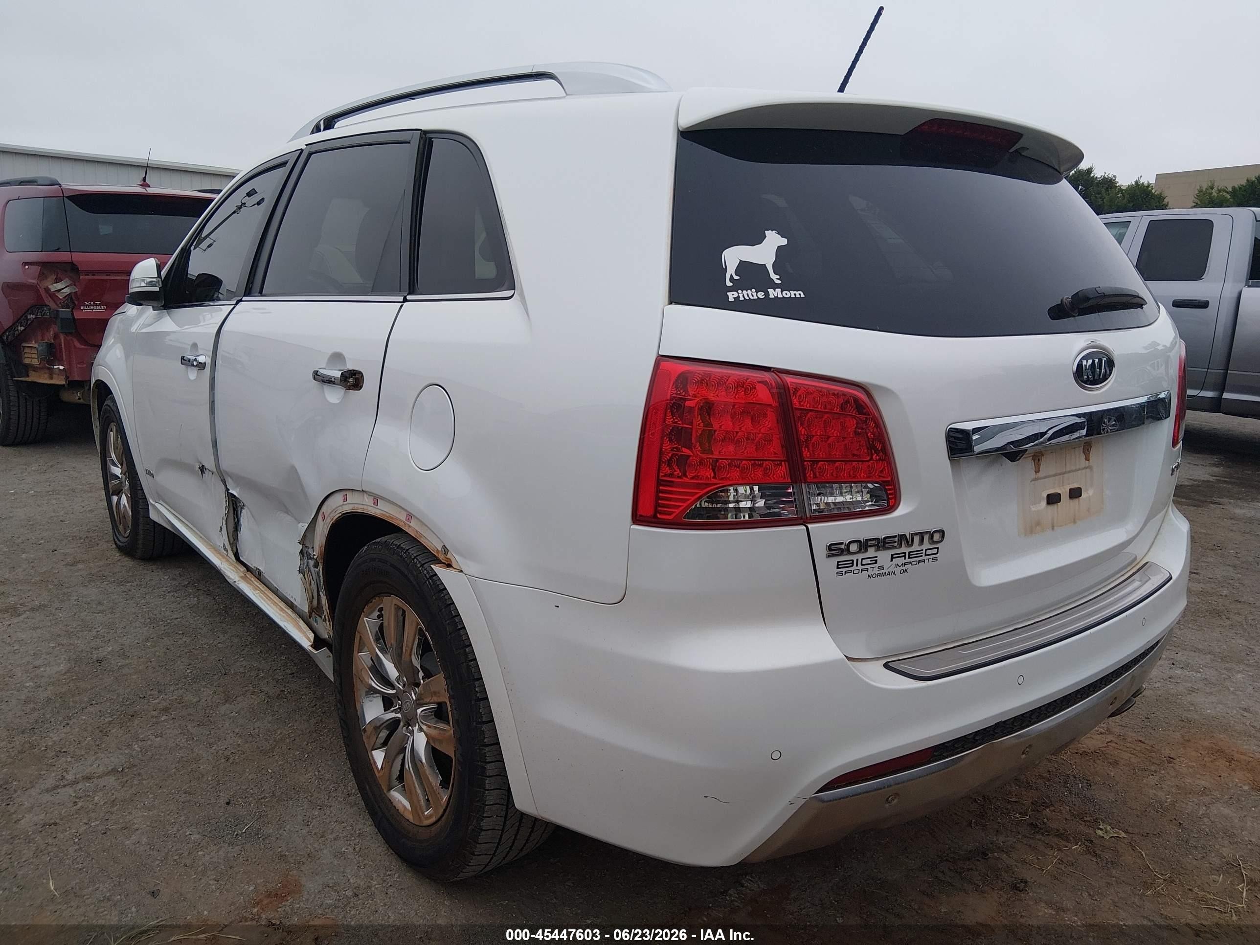 2012 Kia Sorento Sx V6 White vin: 5XYKWDA29CG274018