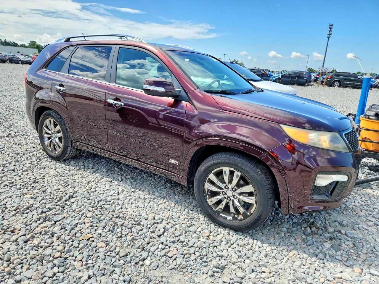 2012 Kia Sorento Sx Burgundy vin: 5XYKWDA29CG285827