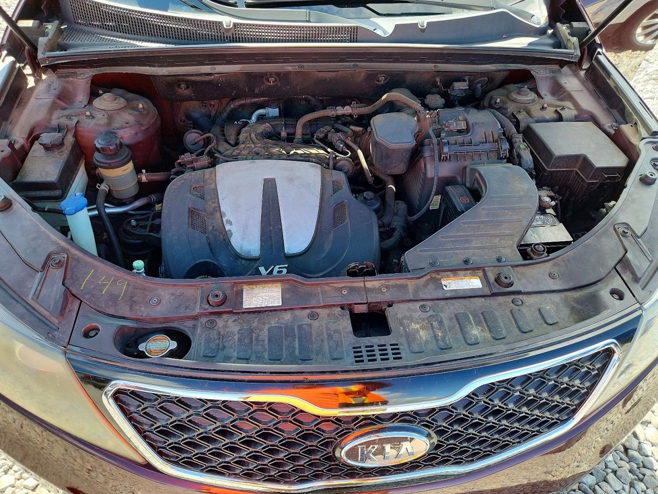 2012 Kia Sorento Sx Burgundy vin: 5XYKWDA29CG285827