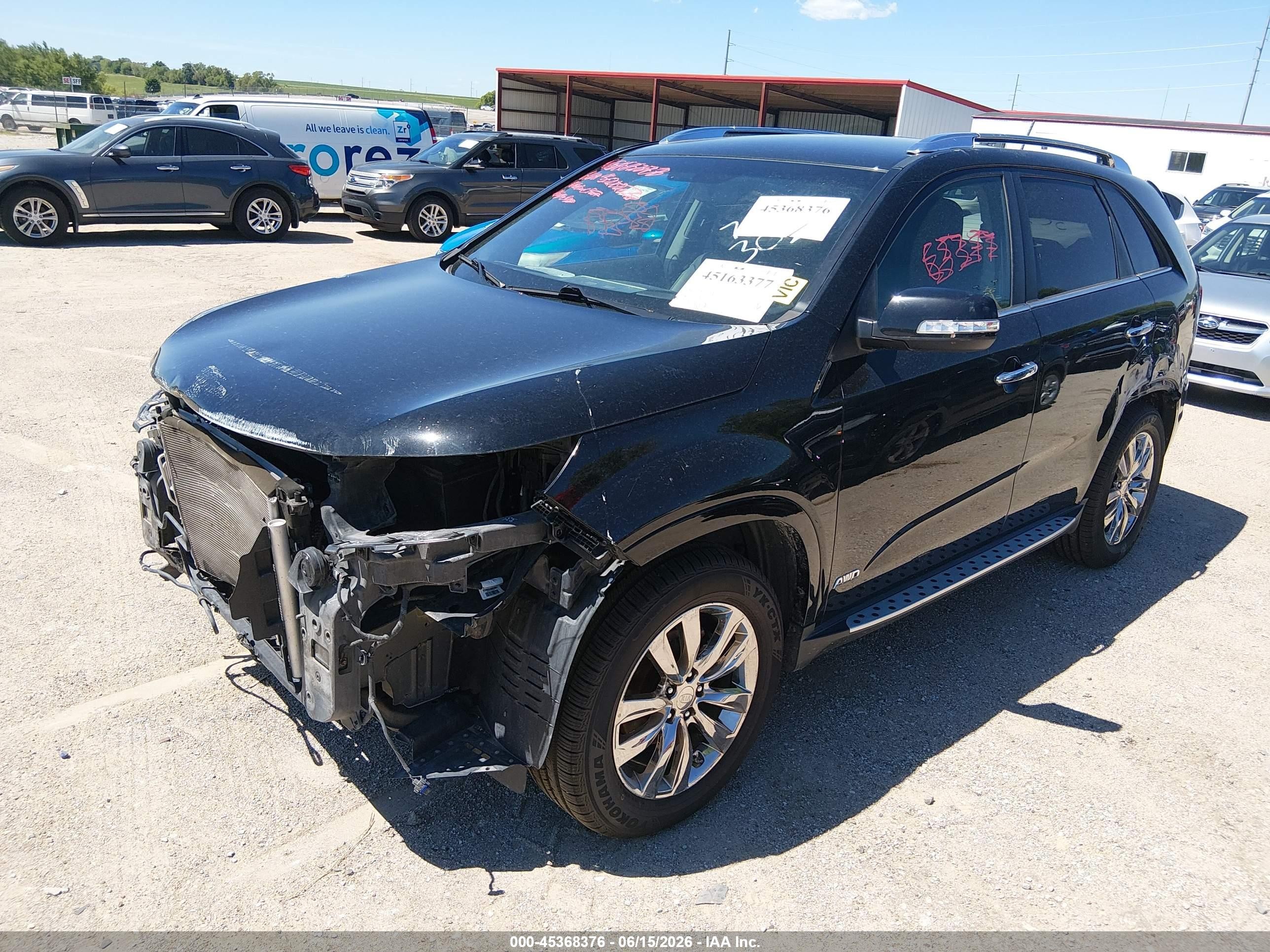 2012 Kia Sorento Sx V6 Black vin: 5XYKWDA29CG307373