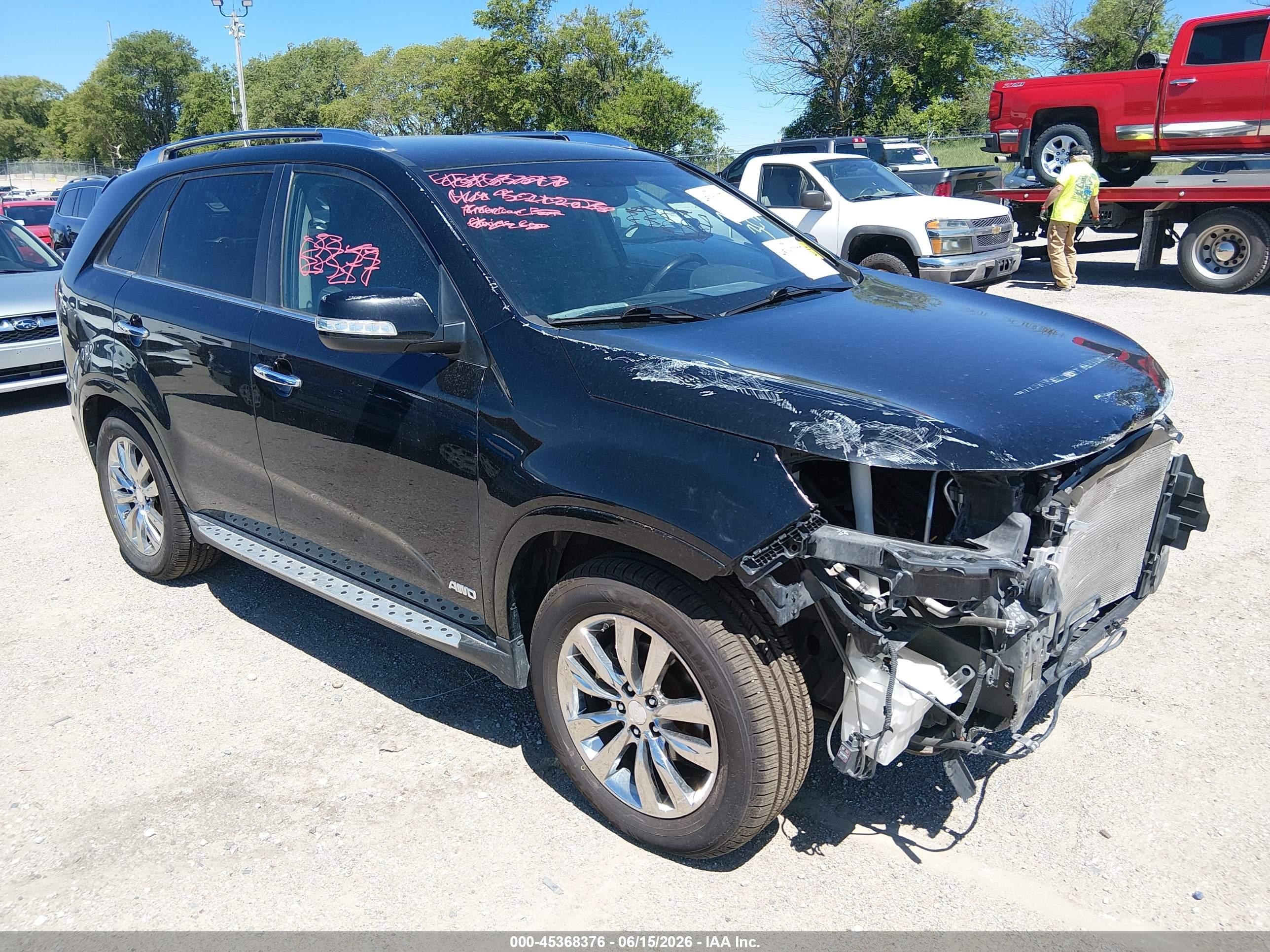 2012 Kia Sorento Sx V6 Black vin: 5XYKWDA29CG307373
