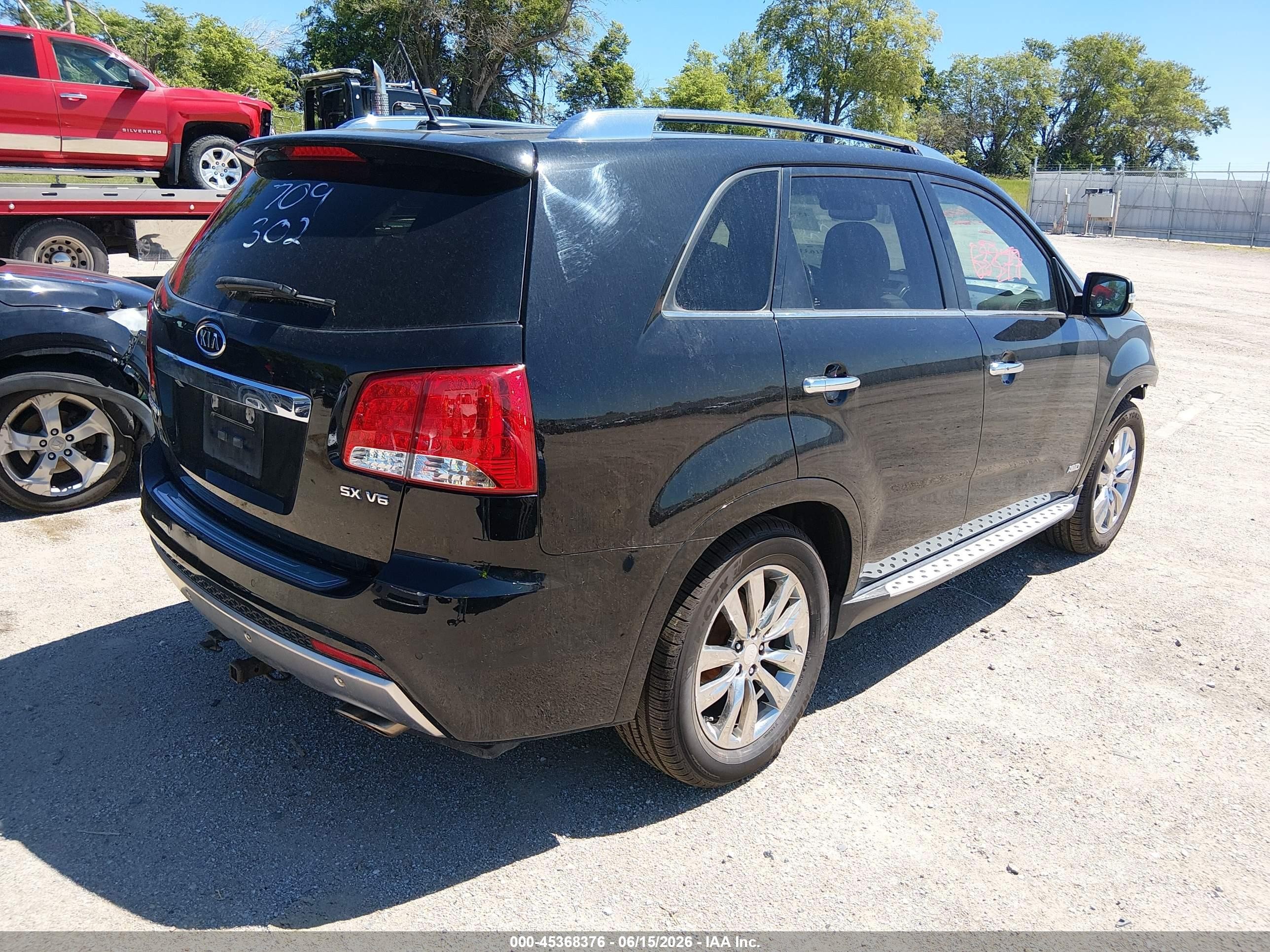 2012 Kia Sorento Sx V6 Black vin: 5XYKWDA29CG307373