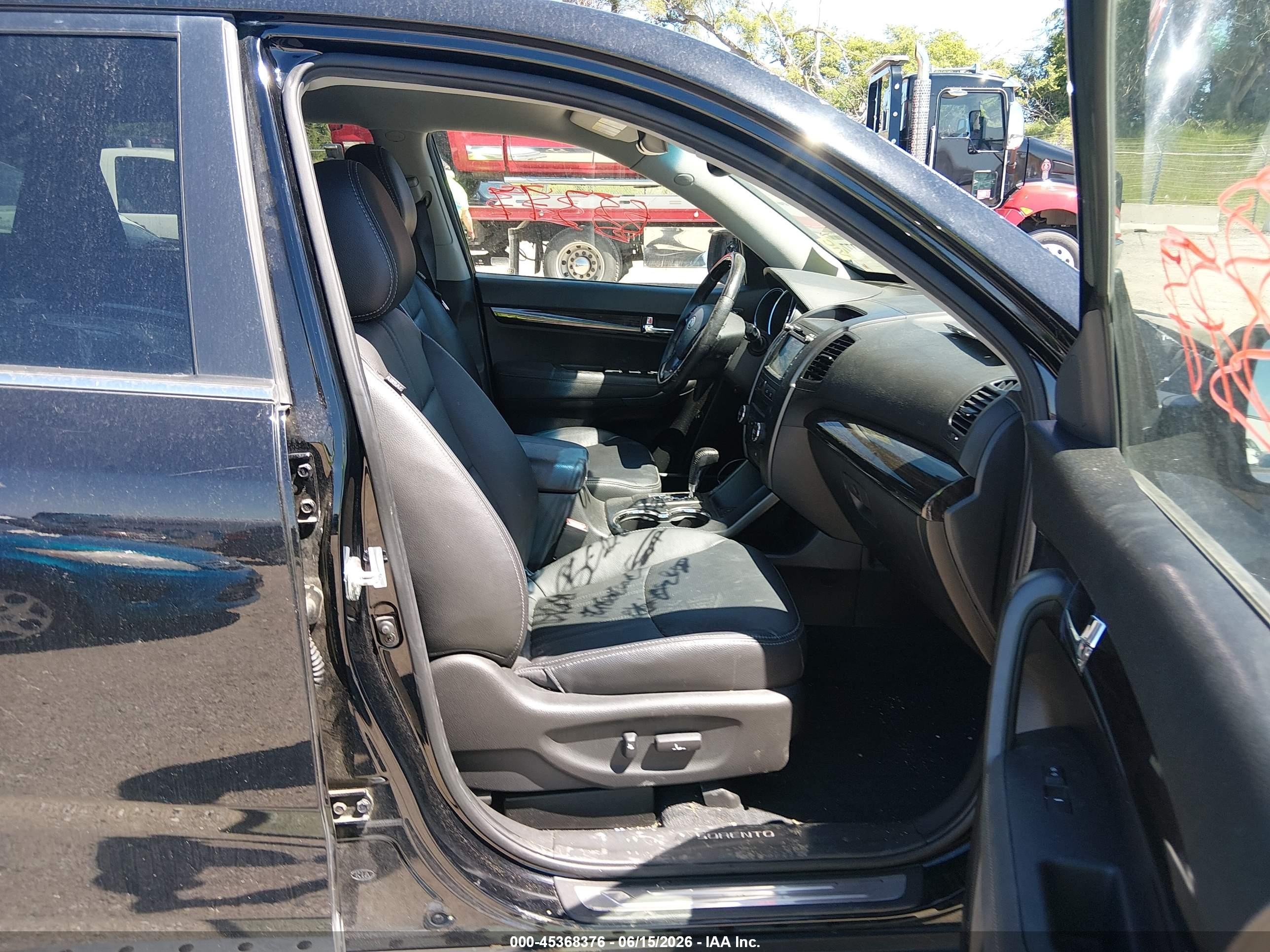 2012 Kia Sorento Sx V6 Black vin: 5XYKWDA29CG307373