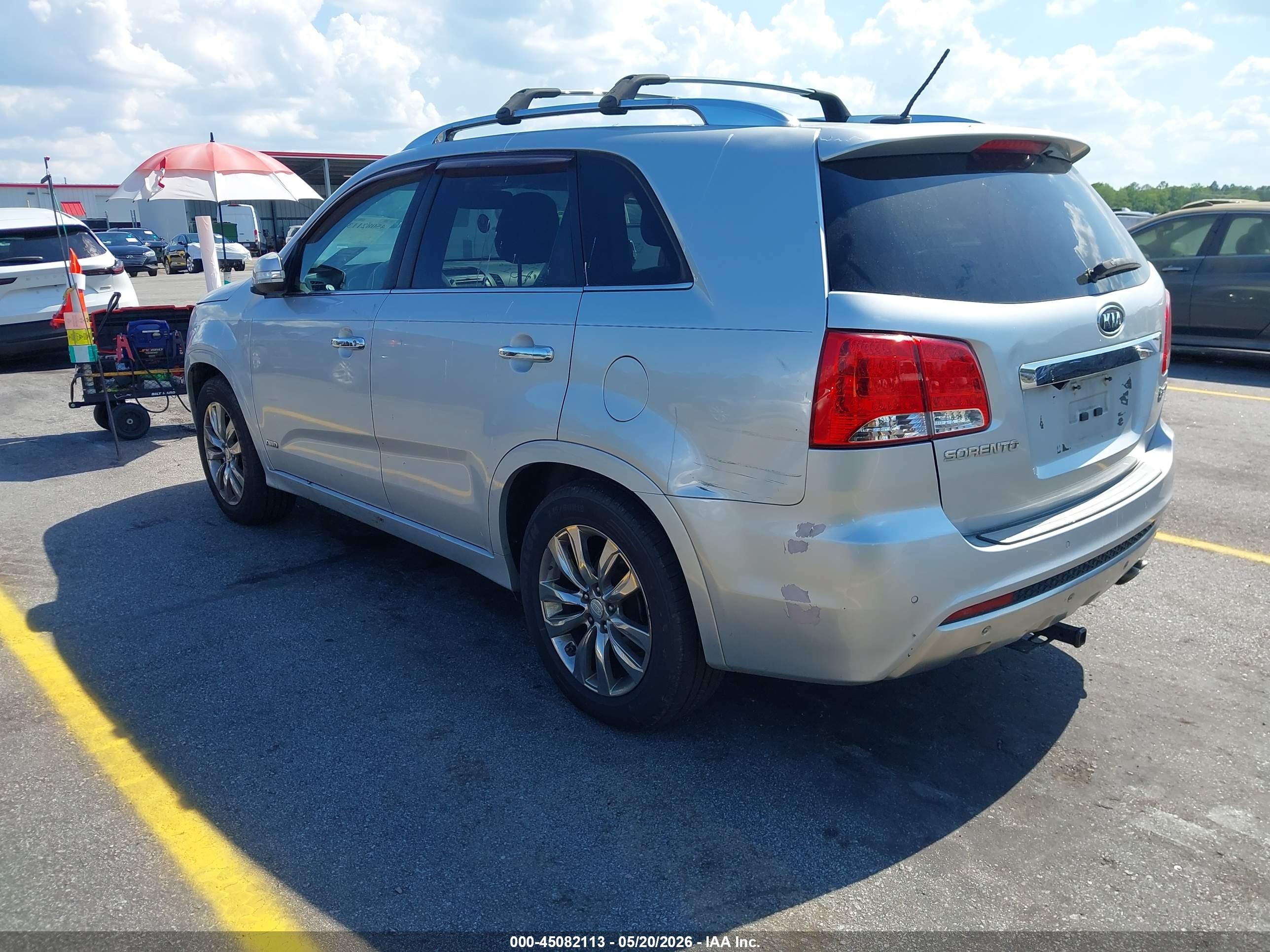 2013 Kia Sorento Sx V6 Silver vin: 5XYKWDA29DG326376