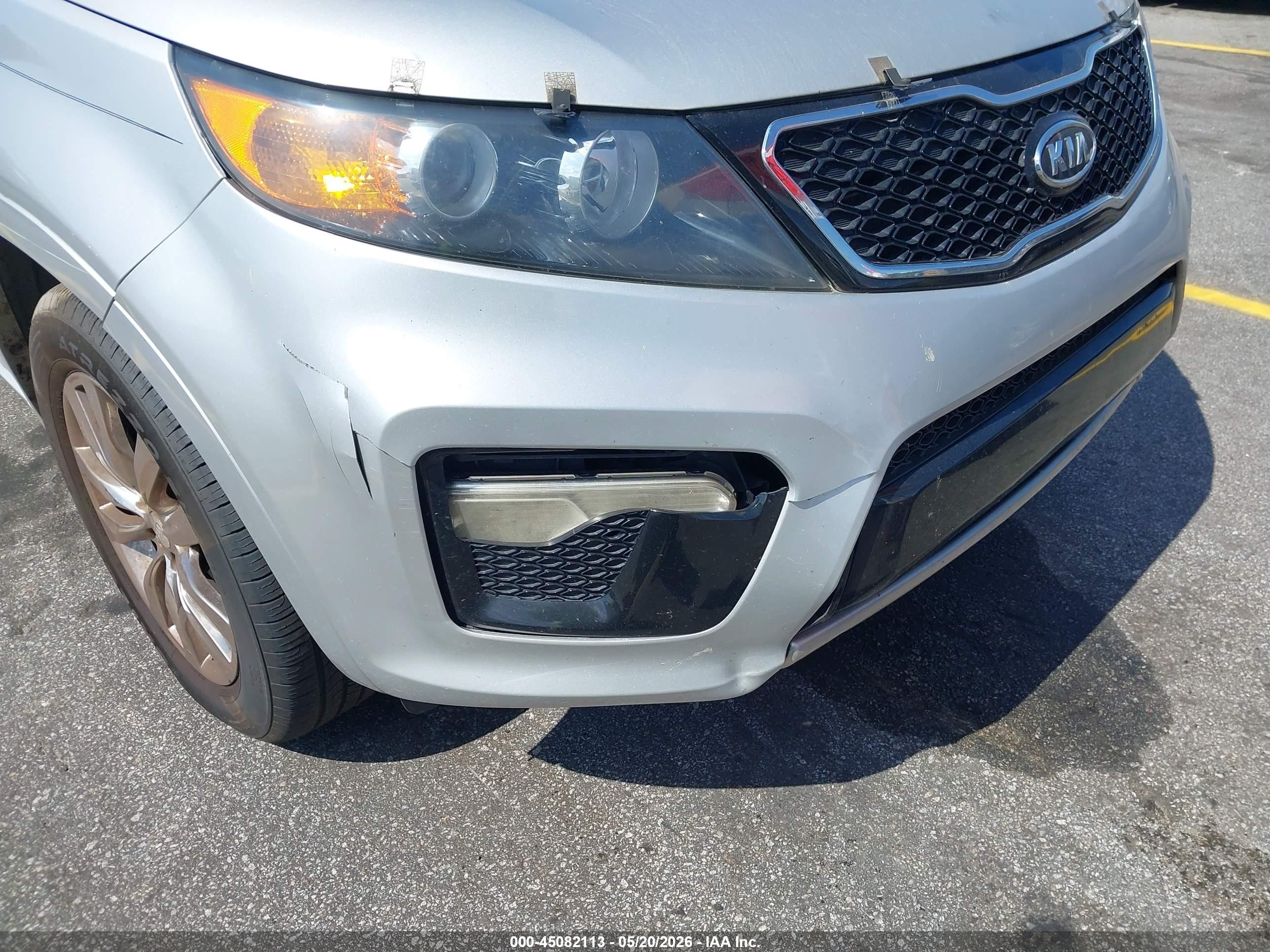 2013 Kia Sorento Sx V6 Silver vin: 5XYKWDA29DG326376