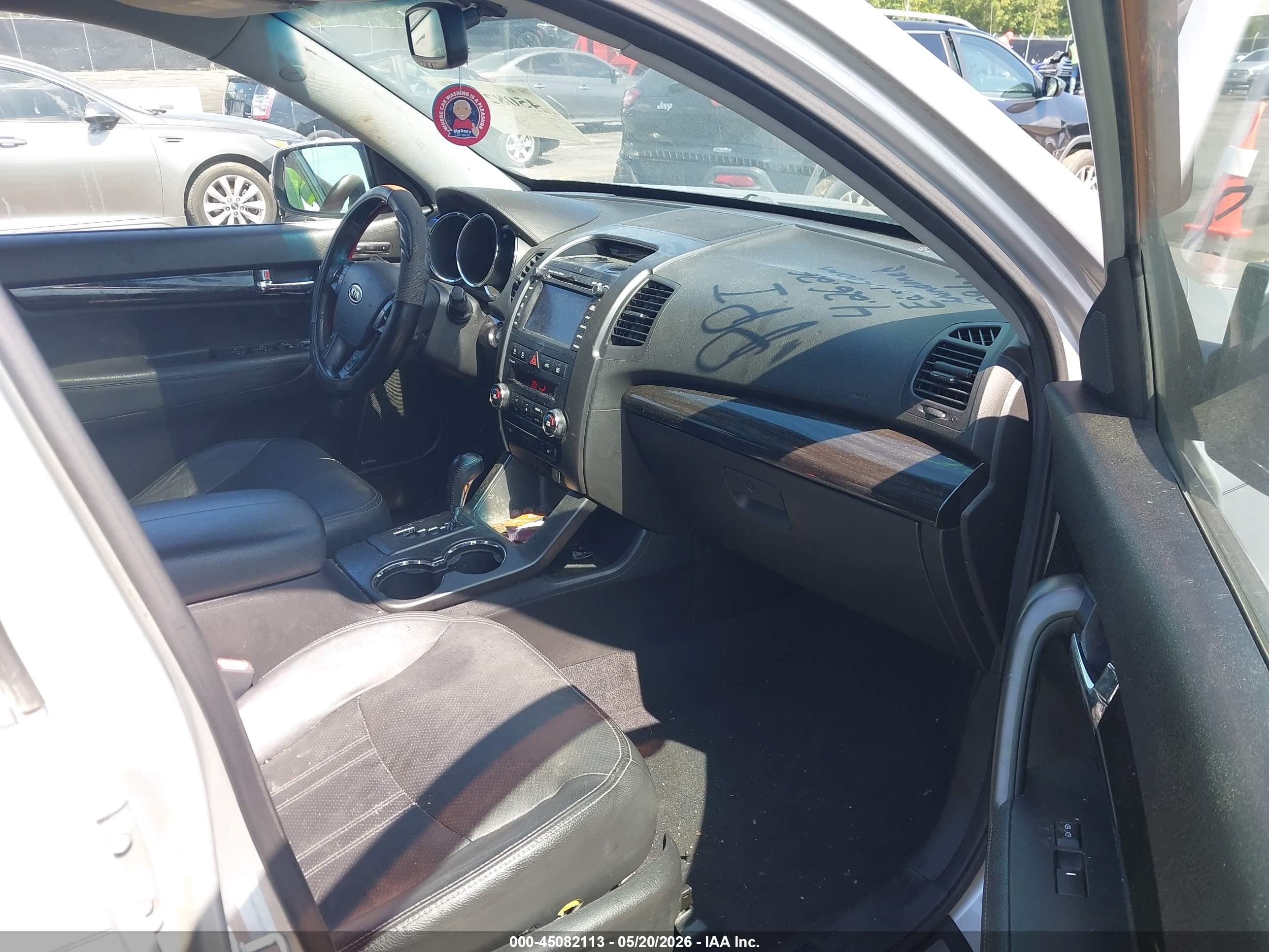 2013 Kia Sorento Sx V6 Silver vin: 5XYKWDA29DG326376
